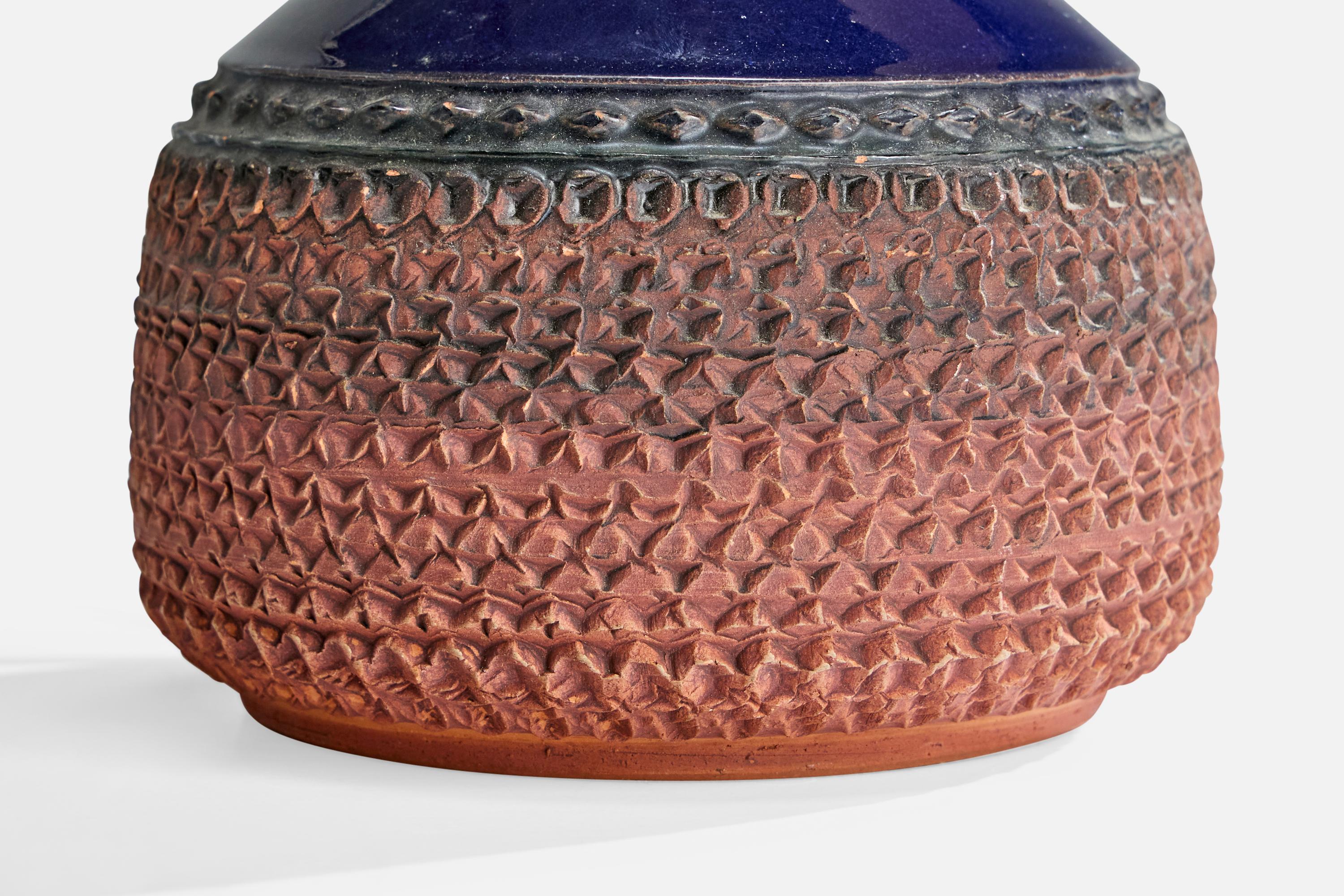 Milieu du XXe siècle Klase Höganäs, lampe de table, céramique, Suède, années 1960 en vente