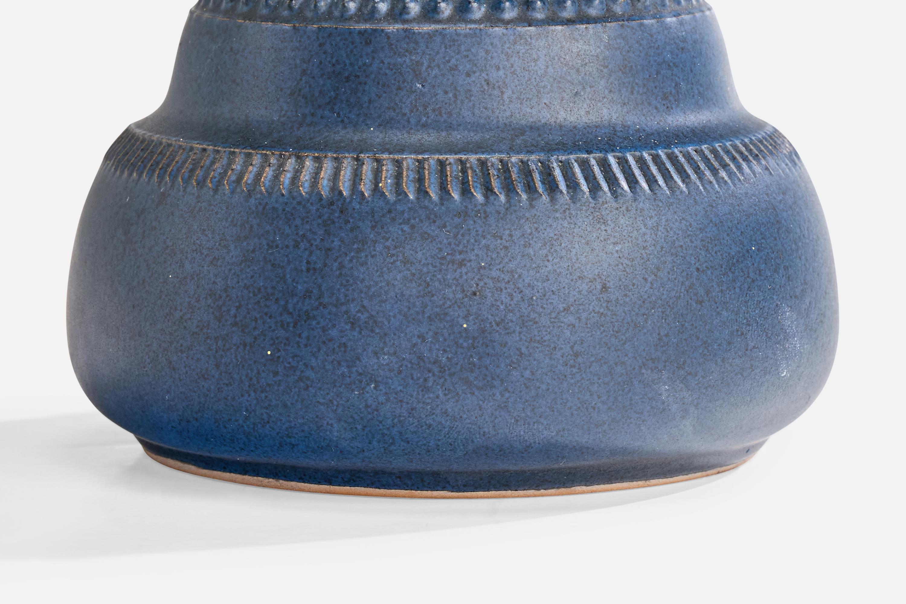 Klase Höganäs, Table Lamp, Ceramic, Sweden, 1960s For Sale 1
