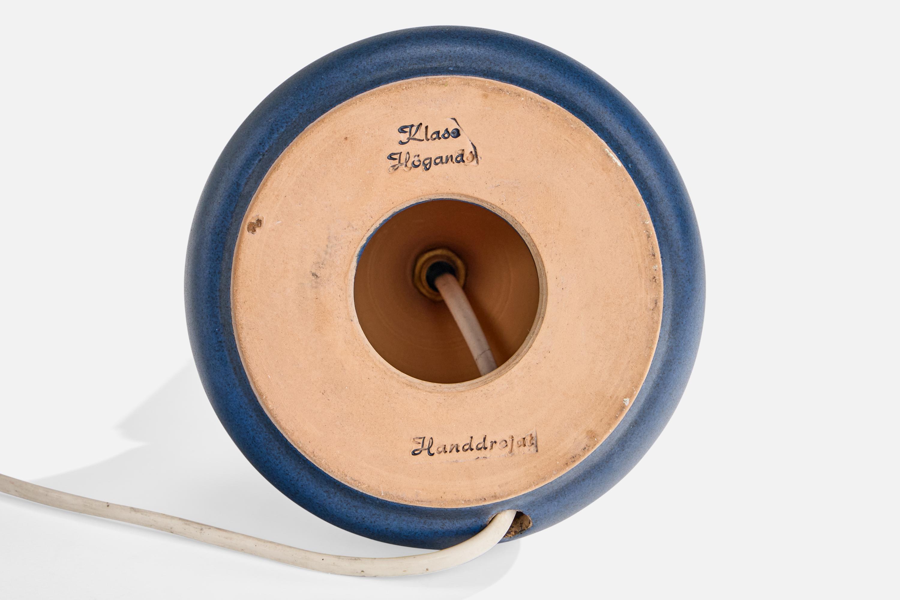 Klase Höganäs, Table Lamp, Ceramic, Sweden, 1960s For Sale 2