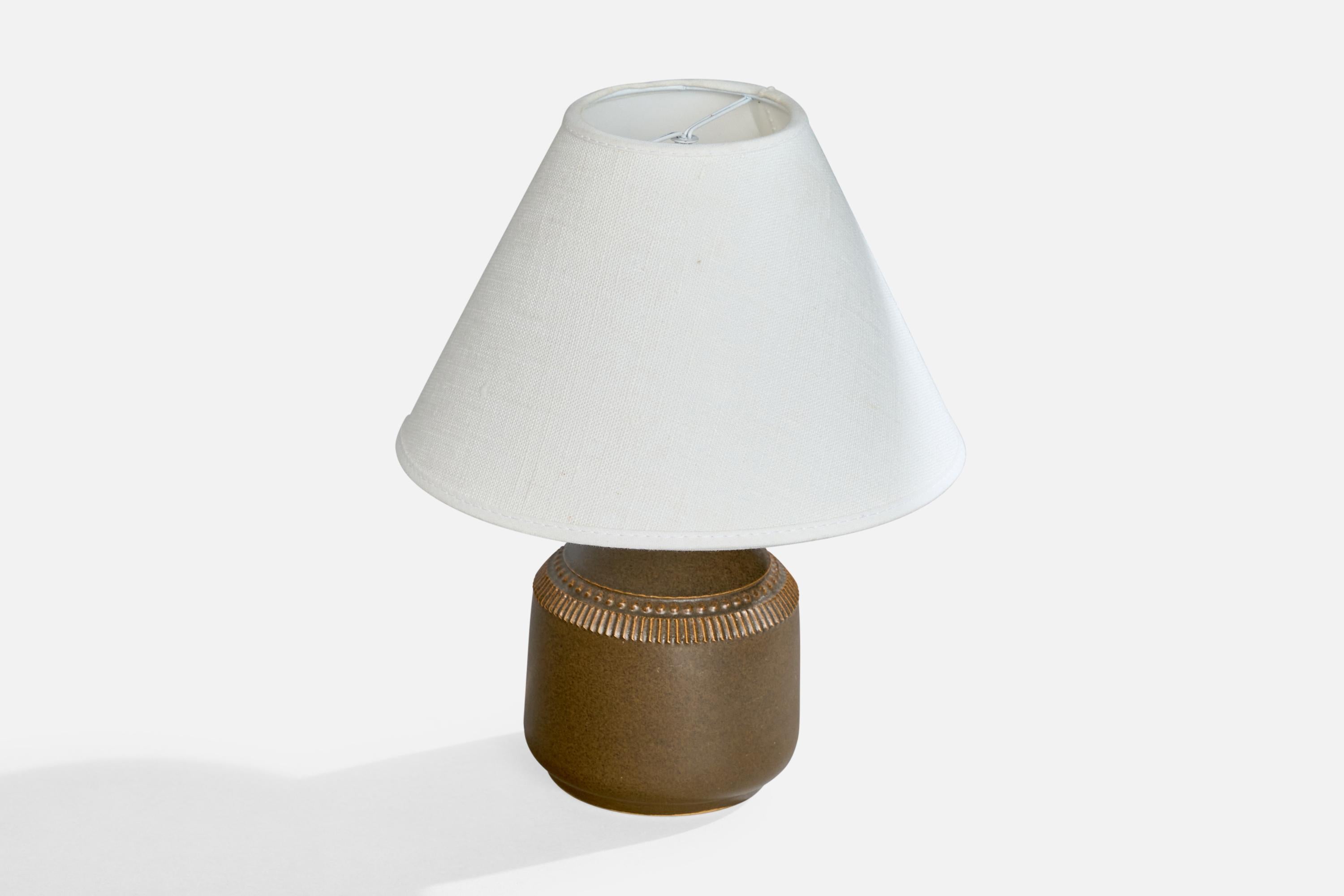 Suédois Klase Höganäs, lampe de table, grès, Suède, années 1960 en vente