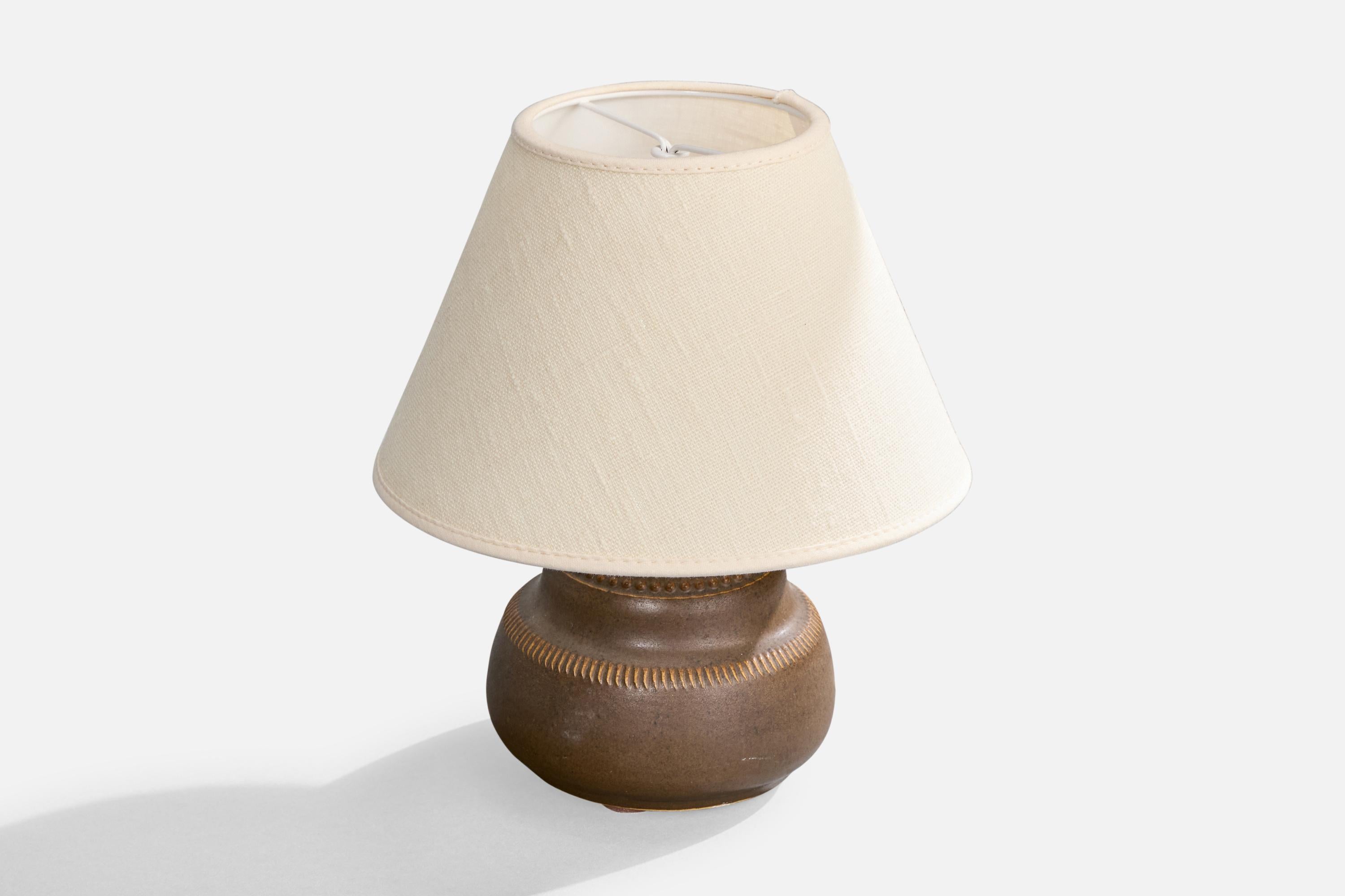 Mid-Century Modern Klase Höganäs, lampe de table, grès, Suède, années 1960 en vente