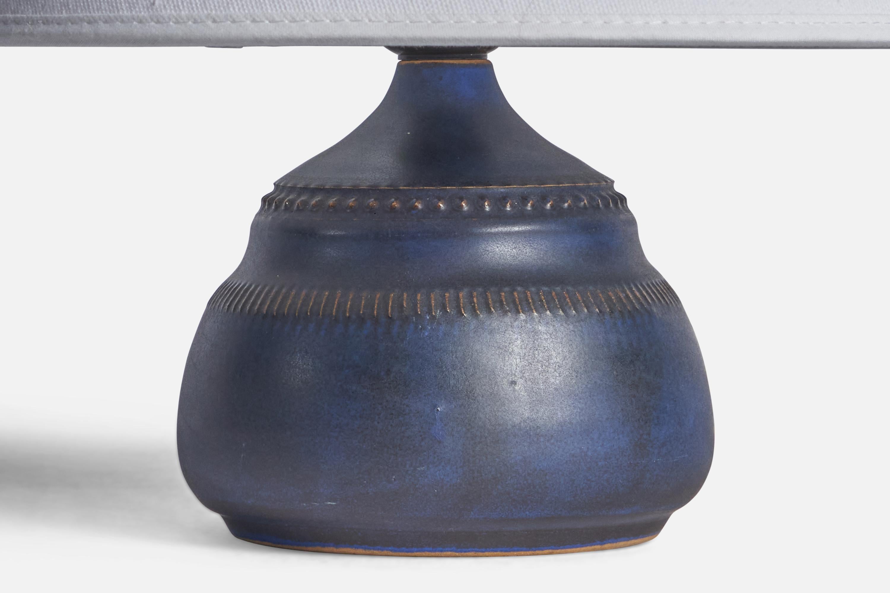 Swedish Klase Höganäs, Table Lamp, Stoneware, Sweden, 1960s For Sale