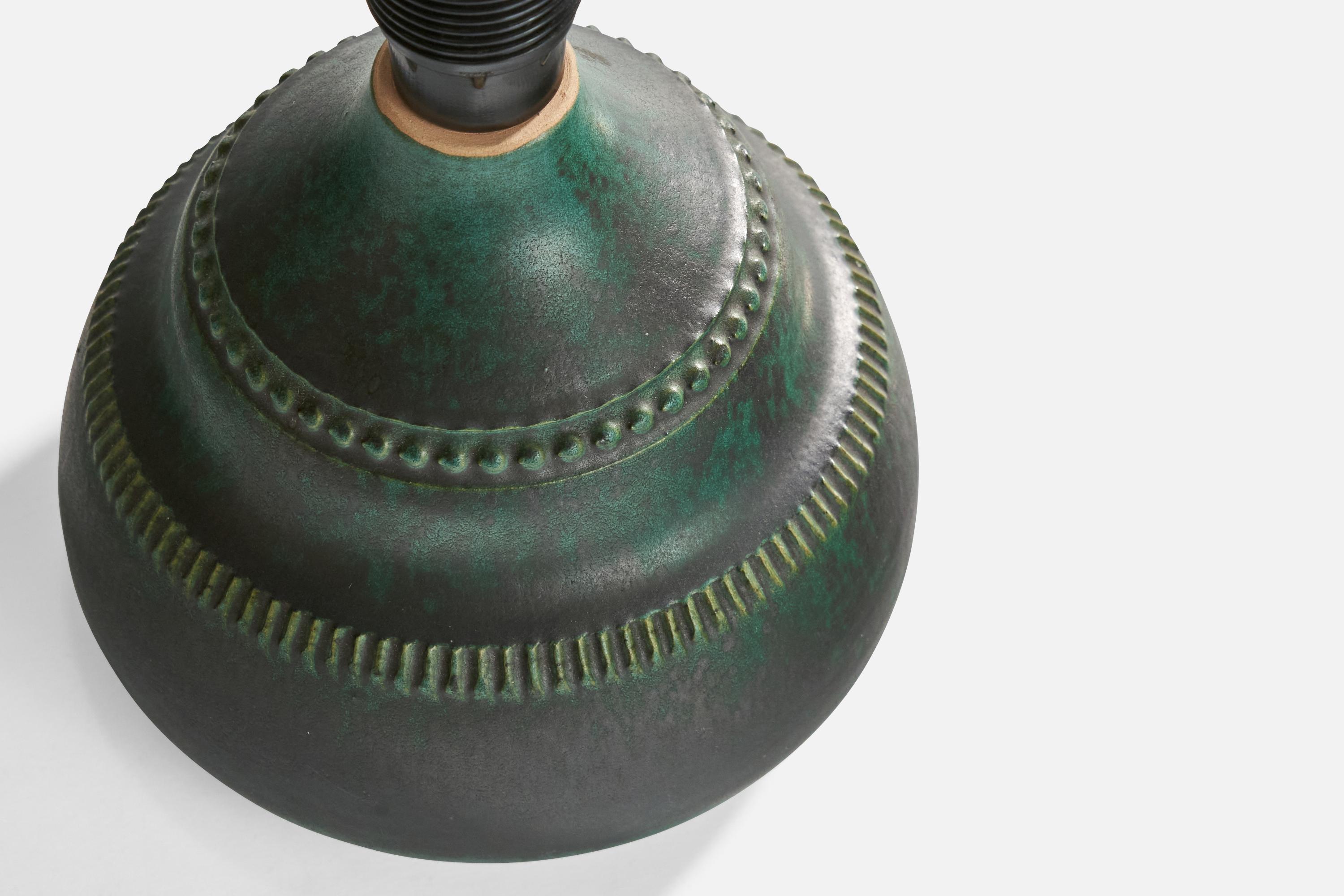 Suédois Klase Höganäs, lampe de table, grès, Suède, années 1960 en vente