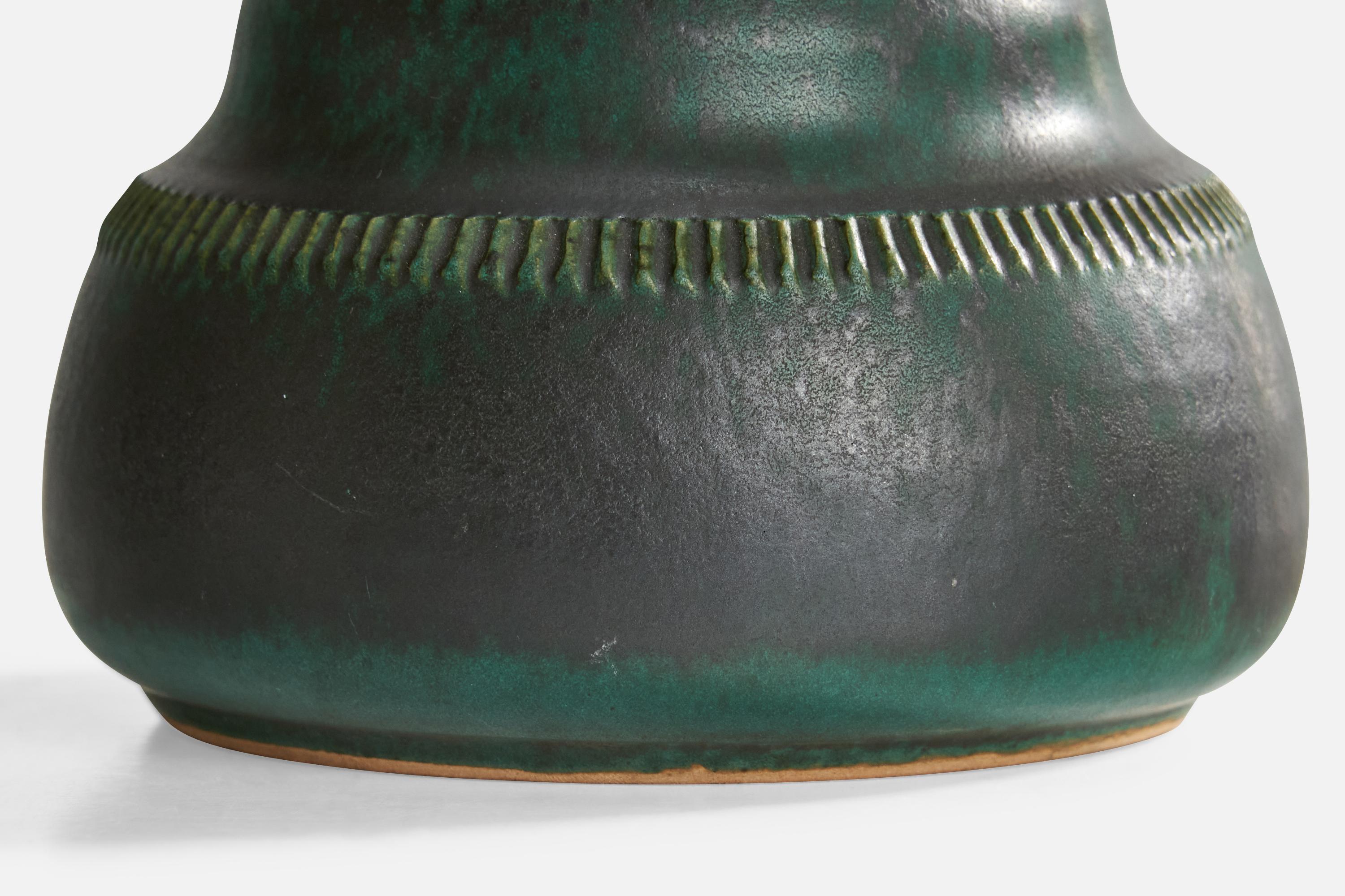 Milieu du XXe siècle Klase Höganäs, lampe de table, grès, Suède, années 1960 en vente