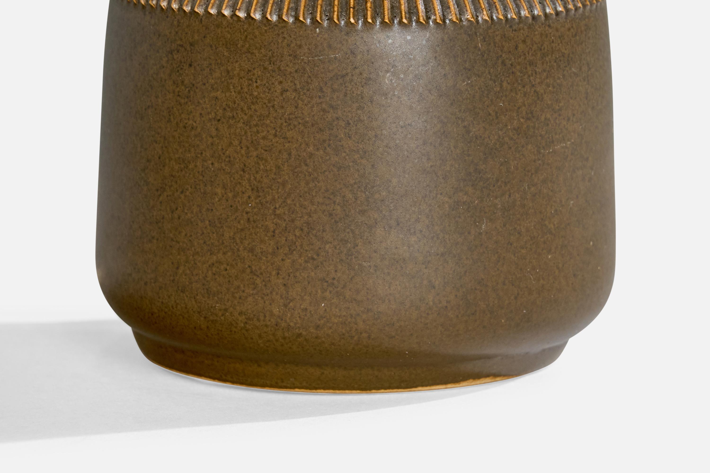 Grès Klase Höganäs, lampe de table, grès, Suède, années 1960 en vente