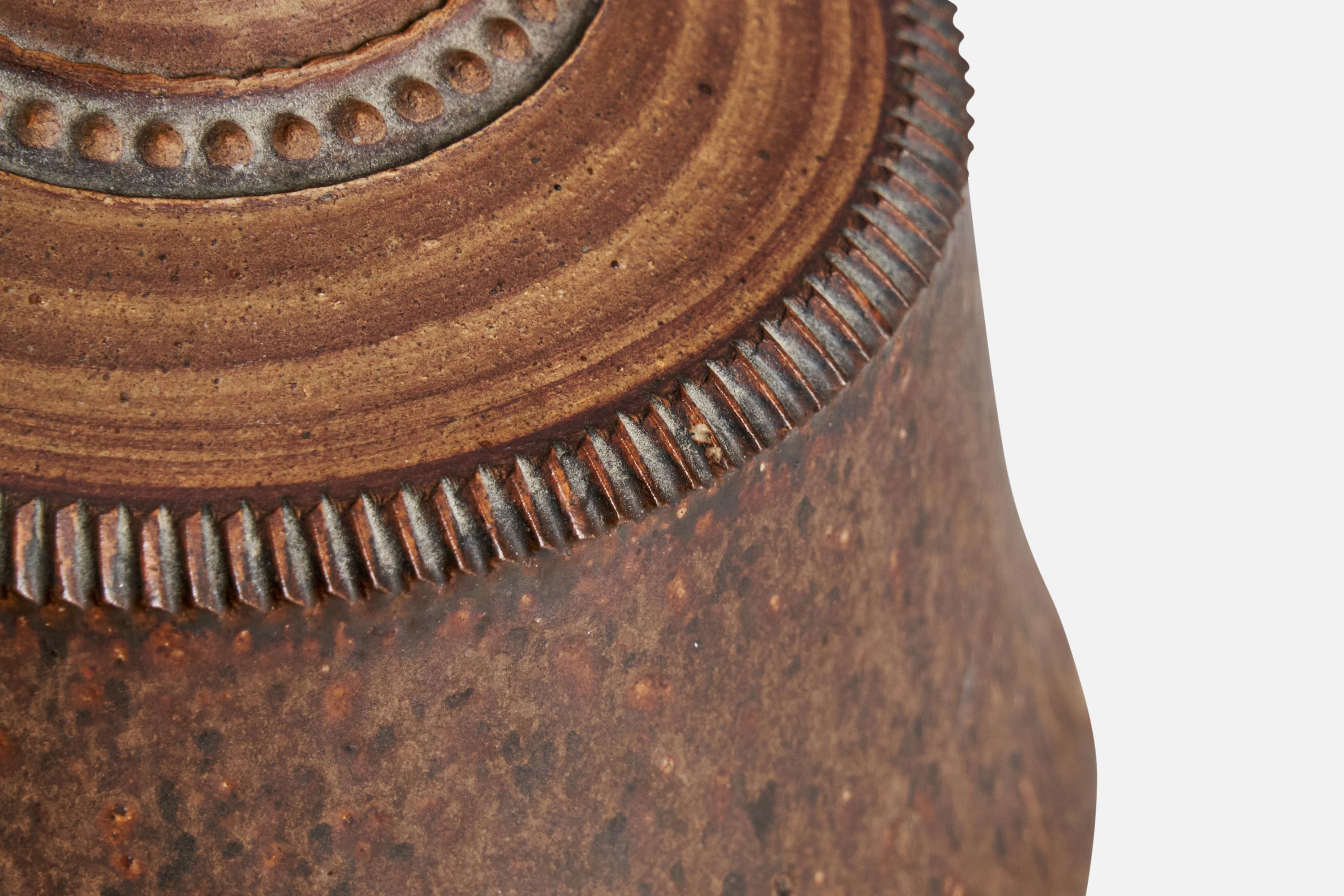 Grès Klase Höganäs, lampe de table, grès, Suède, années 1960 en vente