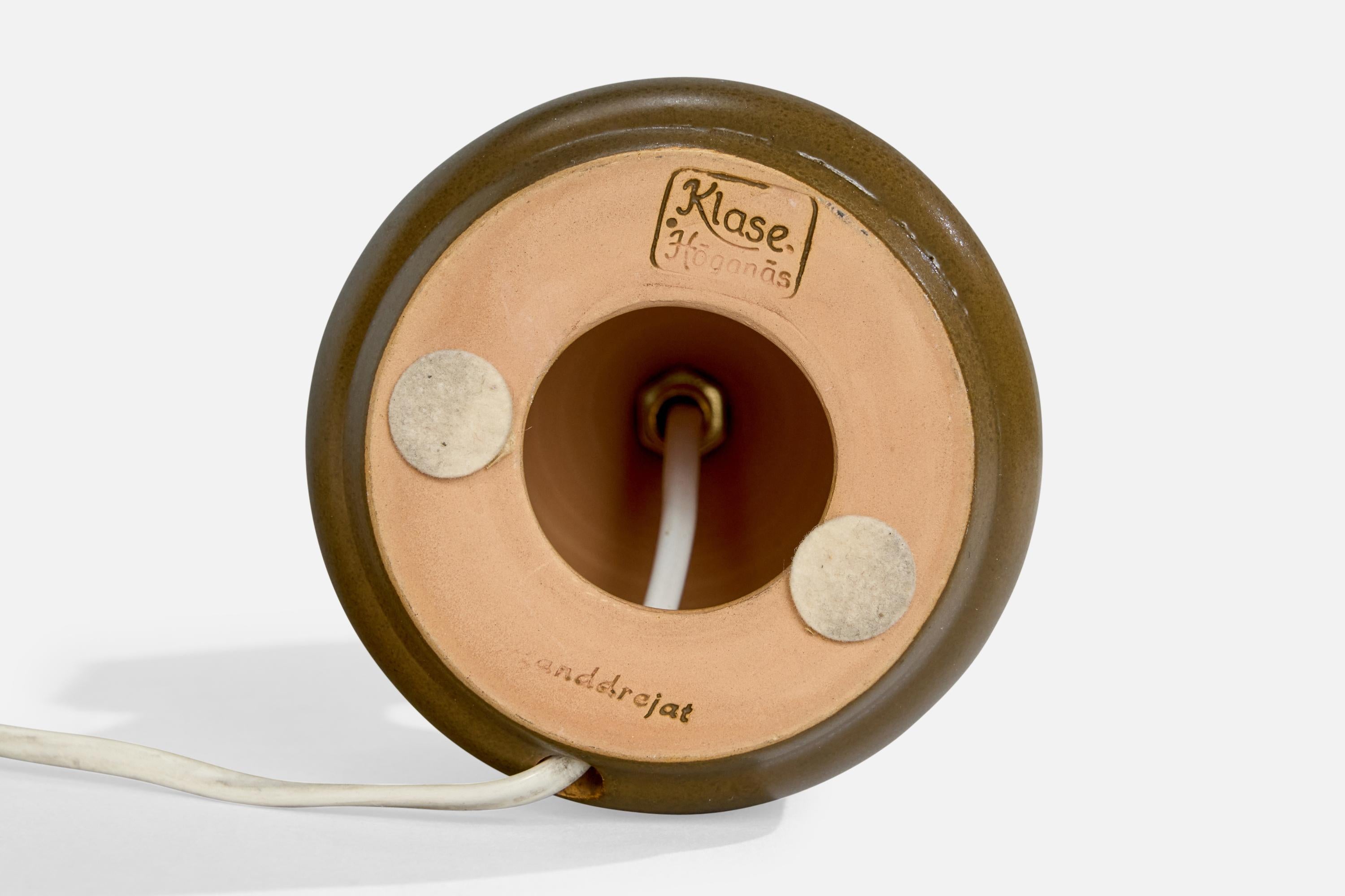 Klase Höganäs, lampe de table, grès, Suède, années 1960 en vente 1
