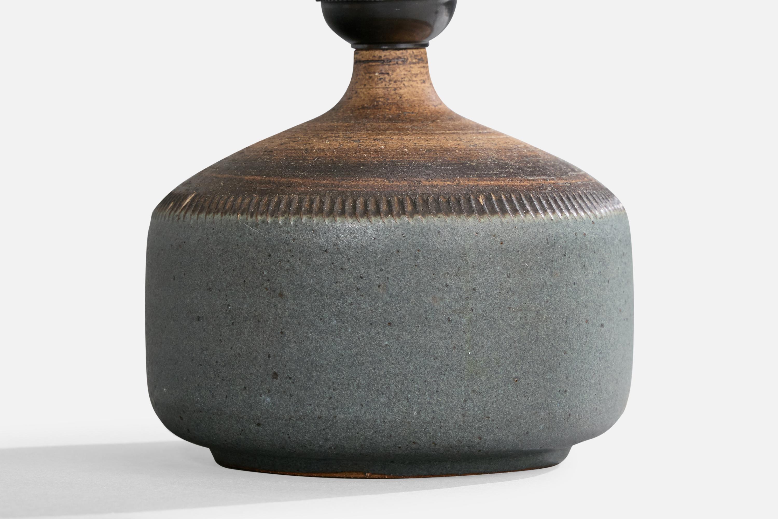Grès Klase Höganäs, lampe de table, grès, Suède, années 1960 en vente