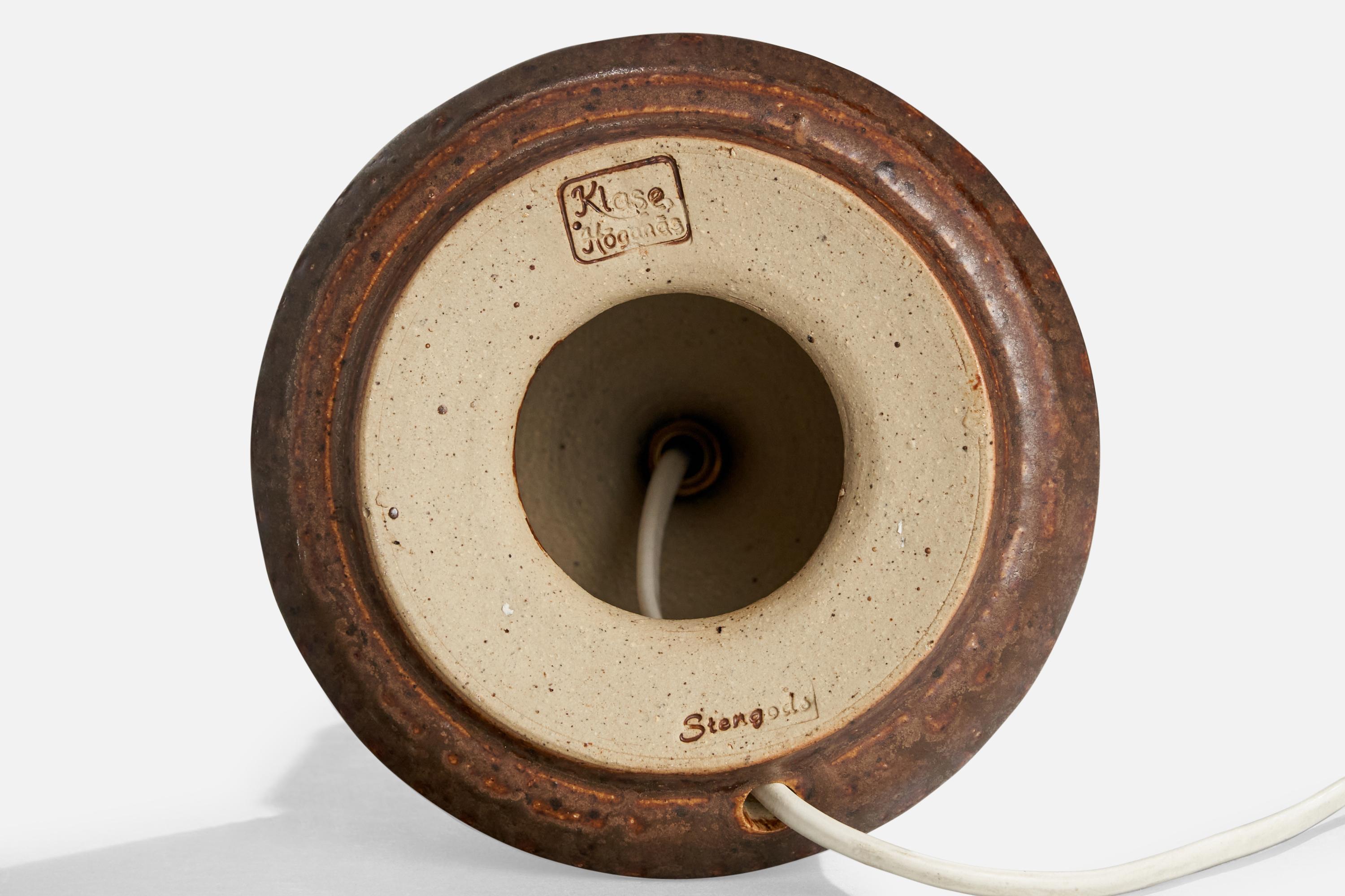 Klase Höganäs, lampe de table, grès, Suède, années 1960 en vente 1