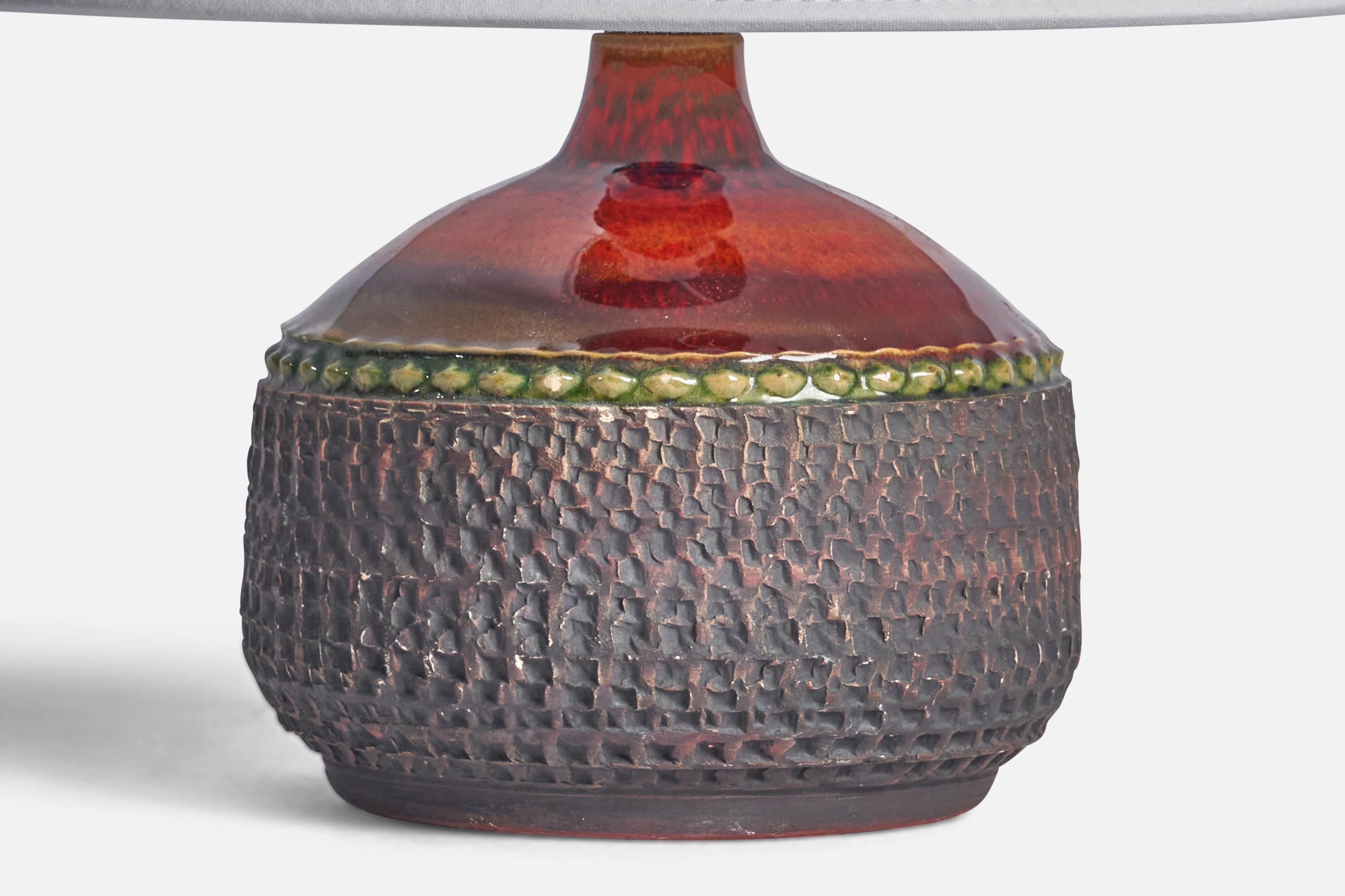 Swedish Klase Höganäs, Table Lamps, Stoneware, Sweden, 1960s For Sale