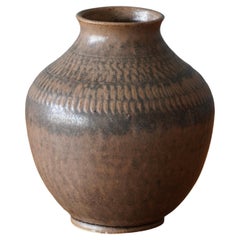 Klase Höganäs, Vase, Glazed Stoneware, Sweden, 1950s