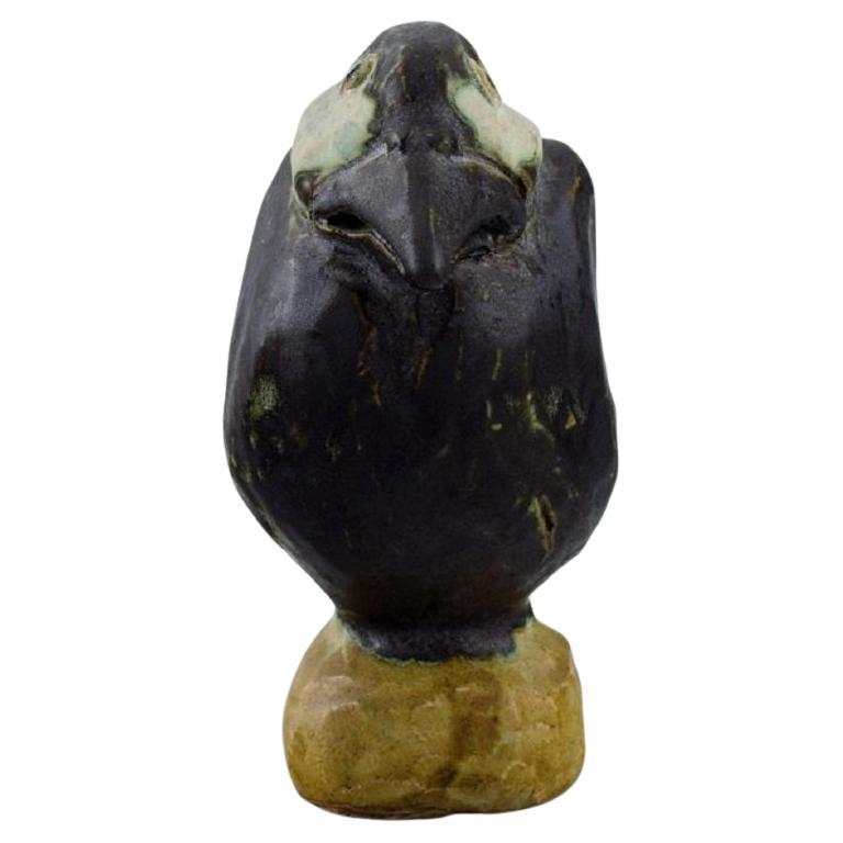 Klase Jr. for Höganäs, Unique Bird in Glazed Stoneware, Dated 1981