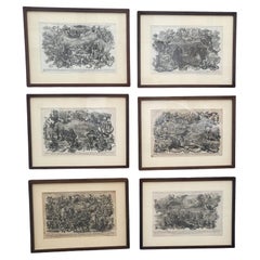 Klauber, Libros de Samuel/Libros de los Reyes, 6 grabados enmarcados, s. XVIII/XIX
