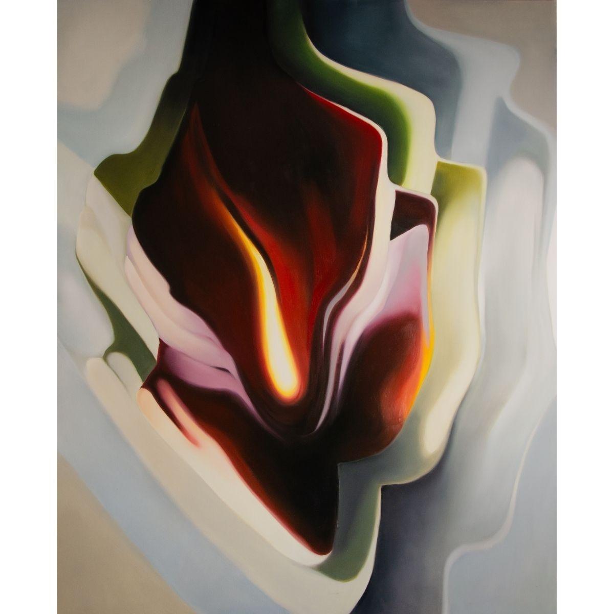 A source. Contemporary oil abstract painting by Polish Young Artist, Big format