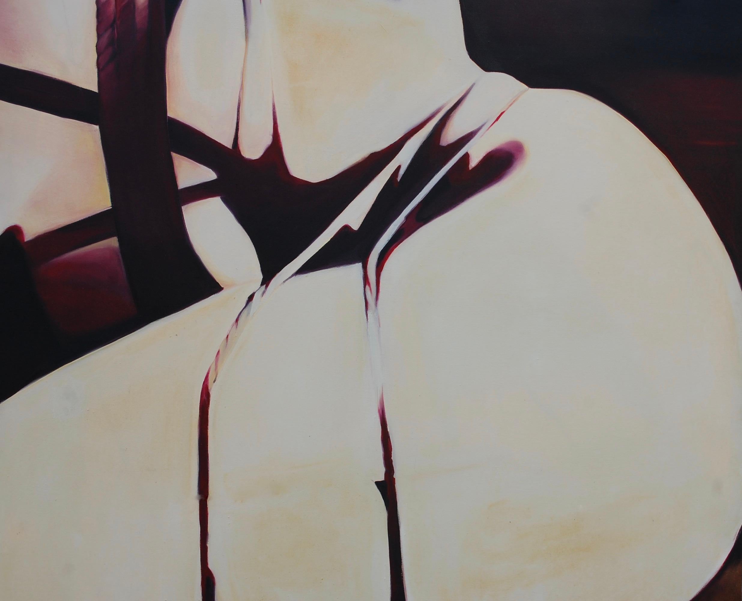 Nach Bild Große figurative abstrakte Komposition – Painting von Klaudia Lata