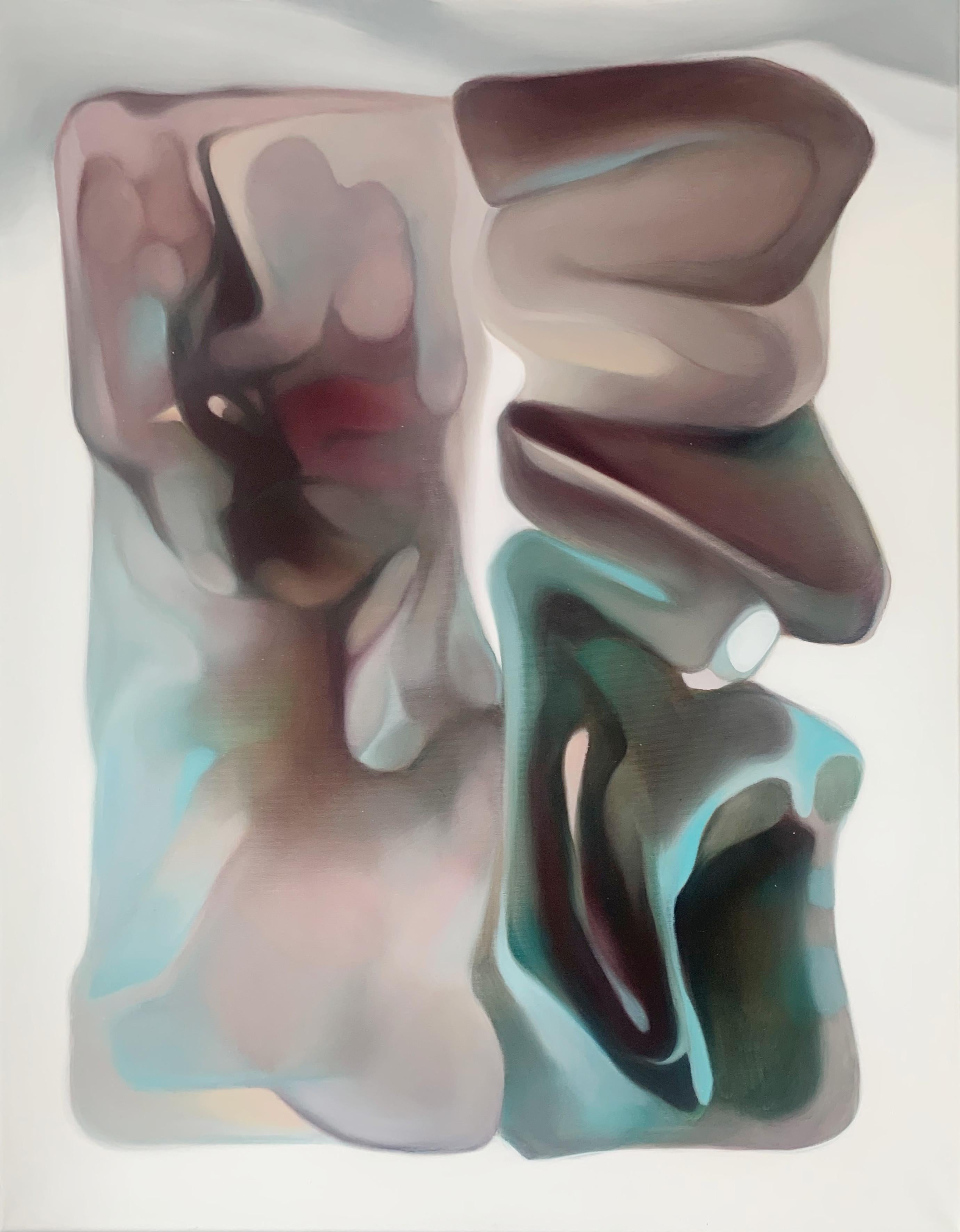 Abstract Painting di Klaudia Lata - Formations 2. Quadro astratto a olio su tela, artista polacco