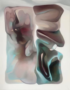 Formation 2. Abstract oil on canvas painting, Polish artist