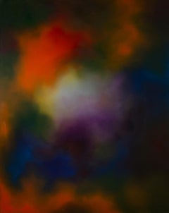 Nebula inspiration. Contemporary oil abstract Polish Young Artist, Big format