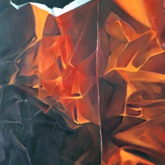 Enregistrement de l'intention abandonnée. Huile abstraite Jeune artiste polonais