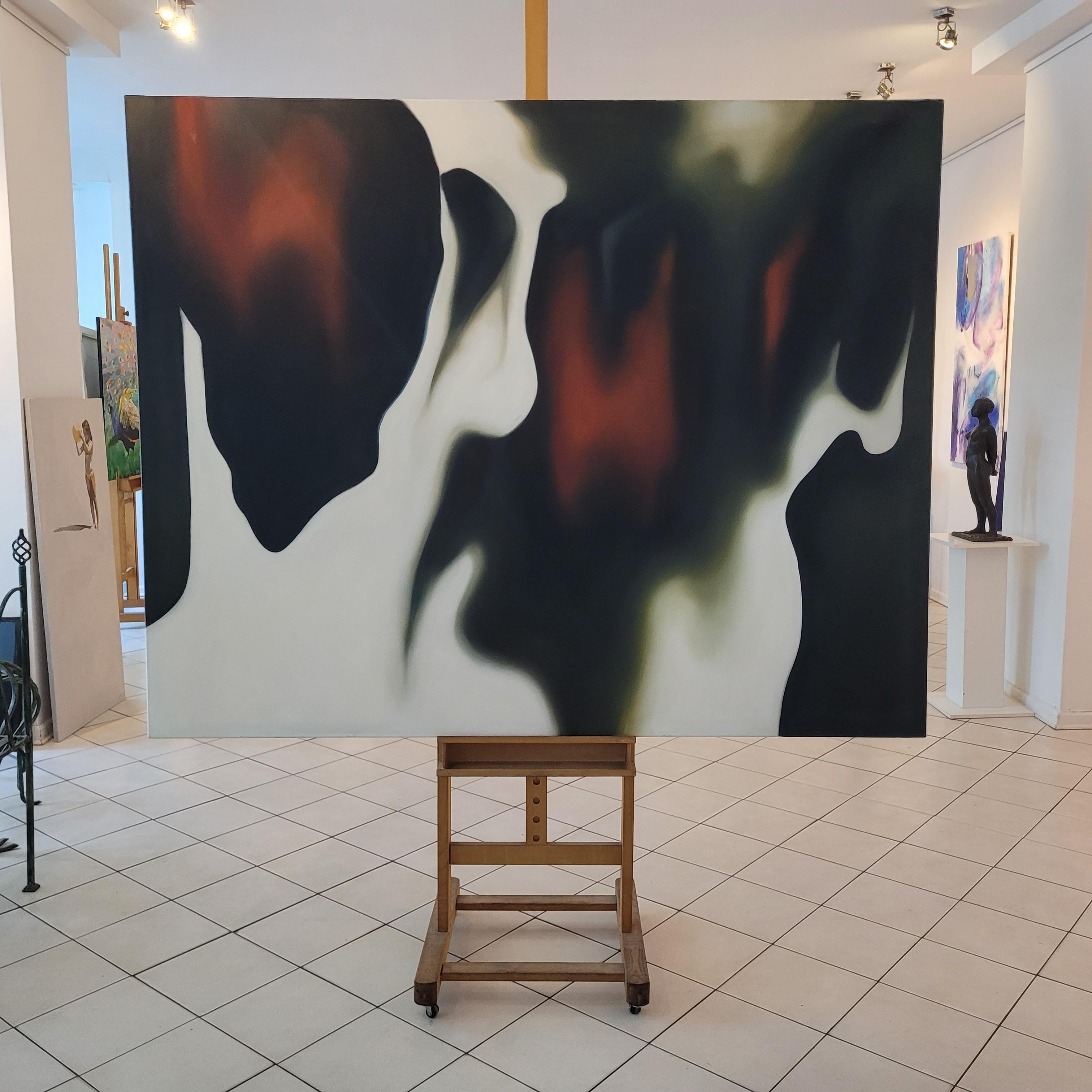Senza titolo. Quadro astratto a olio su tela, scala grande, artista polacco in vendita 7