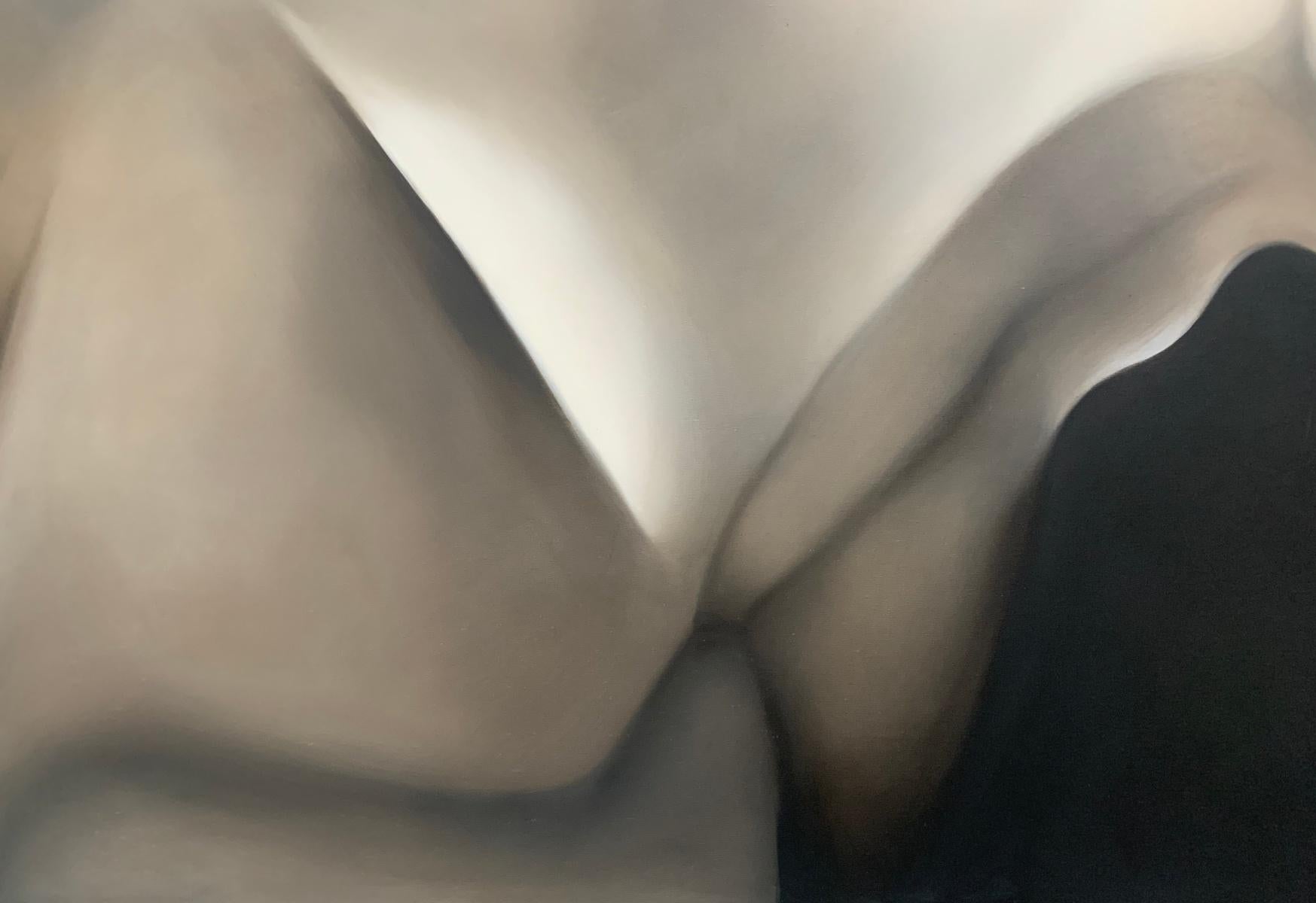 Senza titolo. Quadro astratto a olio su tela, scala grande, artista polacco - Painting di Klaudia Lata
