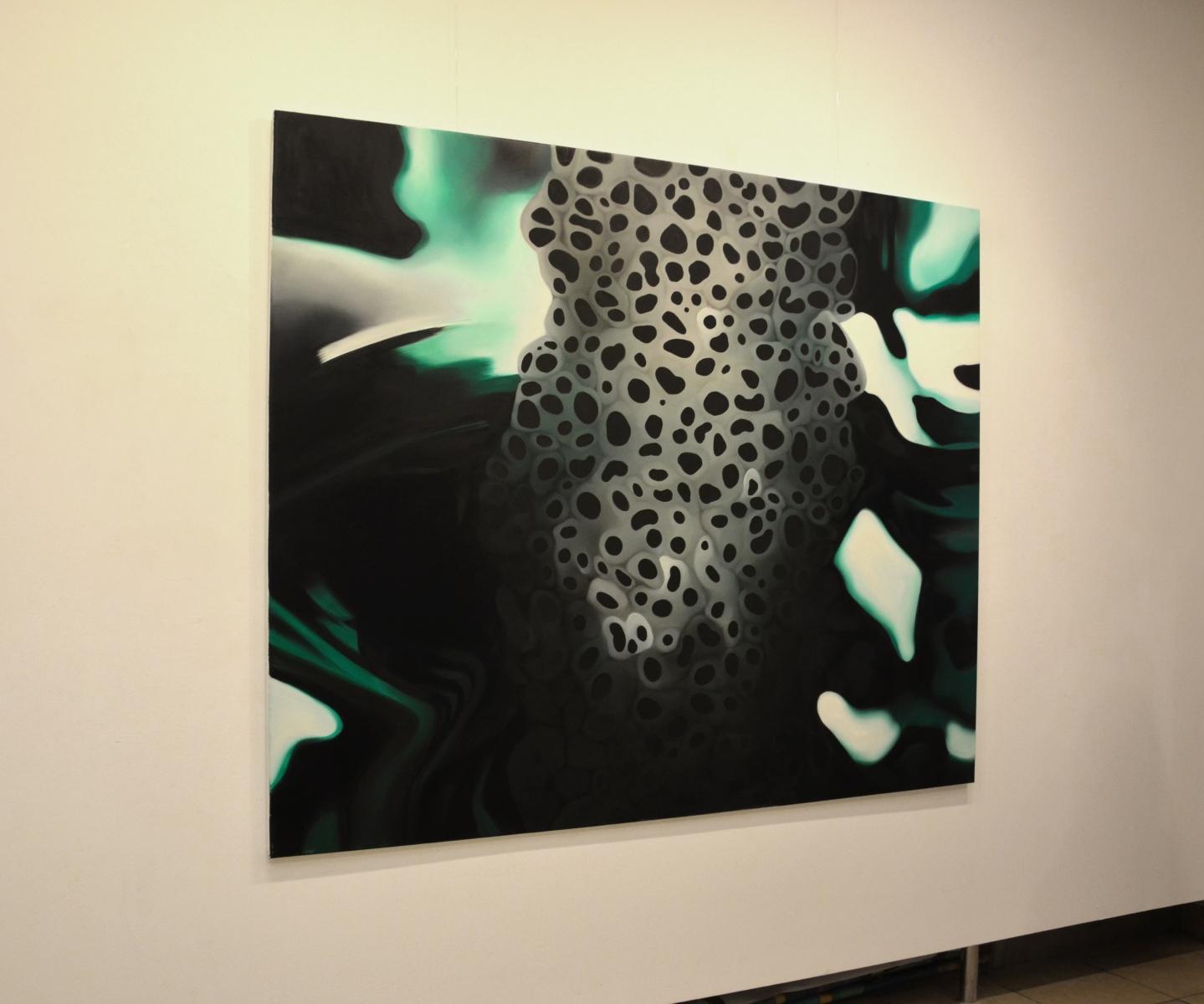 Senza titolo. Quadro astratto a olio su tela, scala grande, artista polacco - Painting di Klaudia Lata