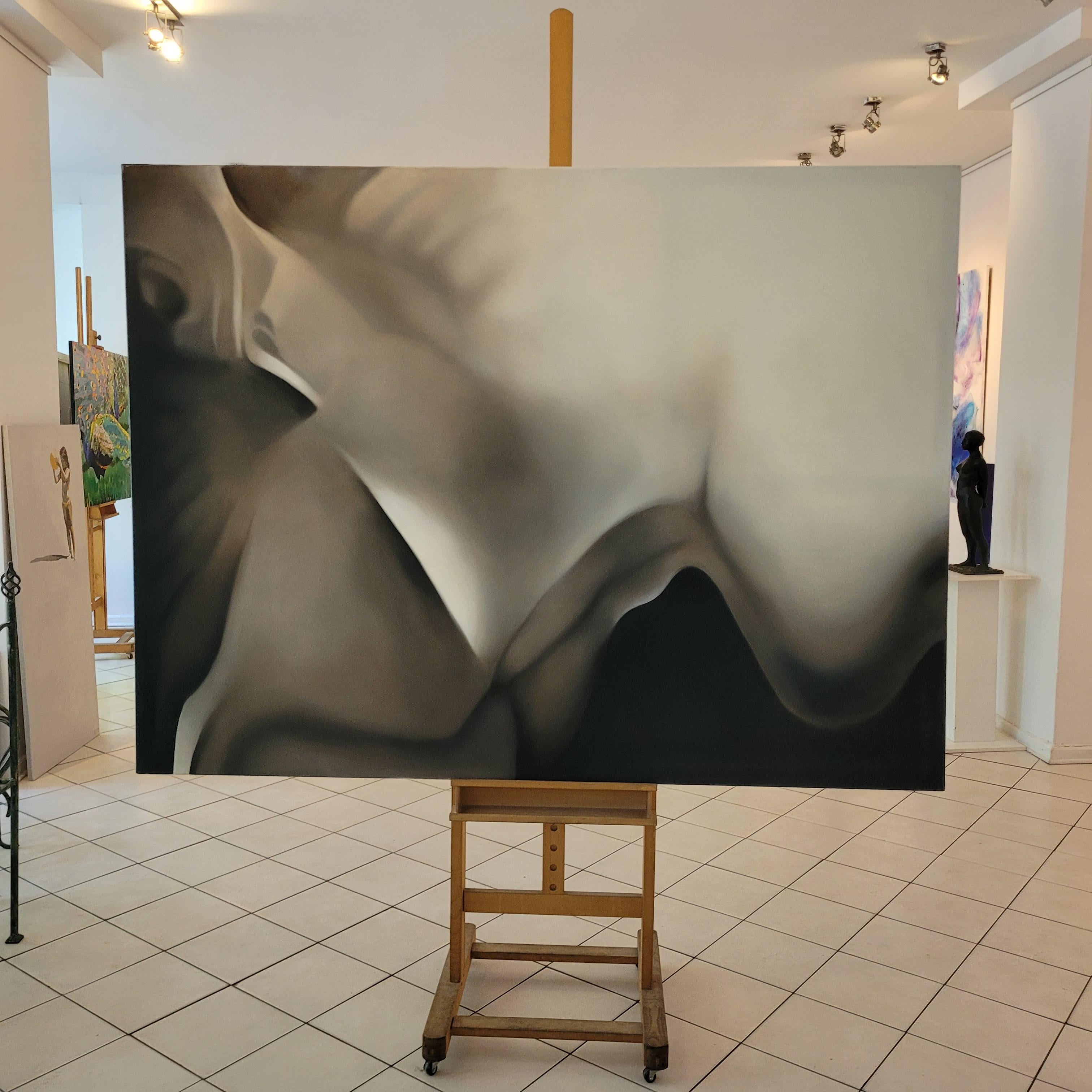 Senza titolo. Quadro astratto a olio su tela, scala grande, artista polacco in vendita 1