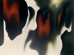 Senza titolo. Quadro astratto a olio su tela, scala grande, artista polacco
