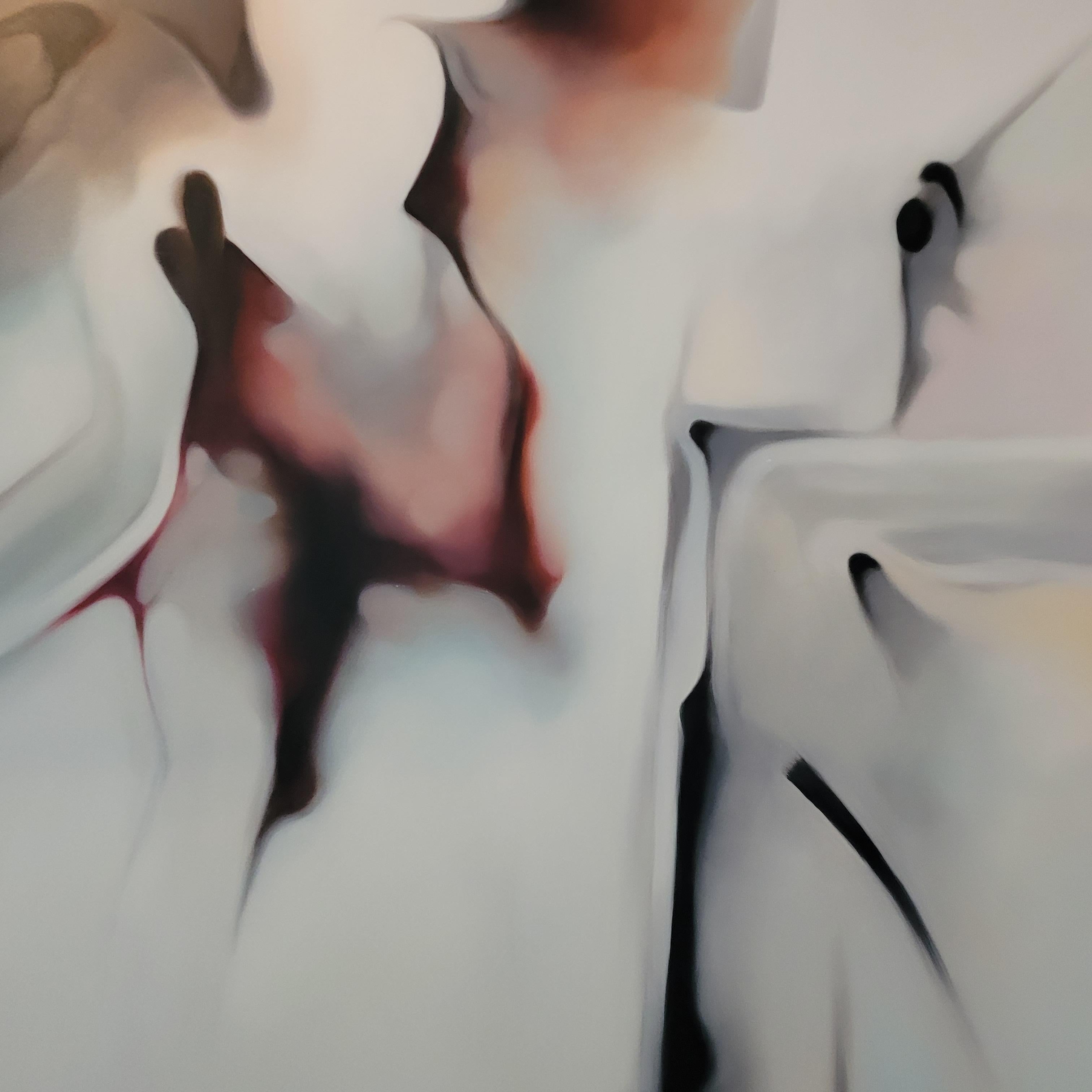 Senza titolo. Quadro astratto a olio contemporaneo di un giovane artista polacco, formato grande in vendita 5