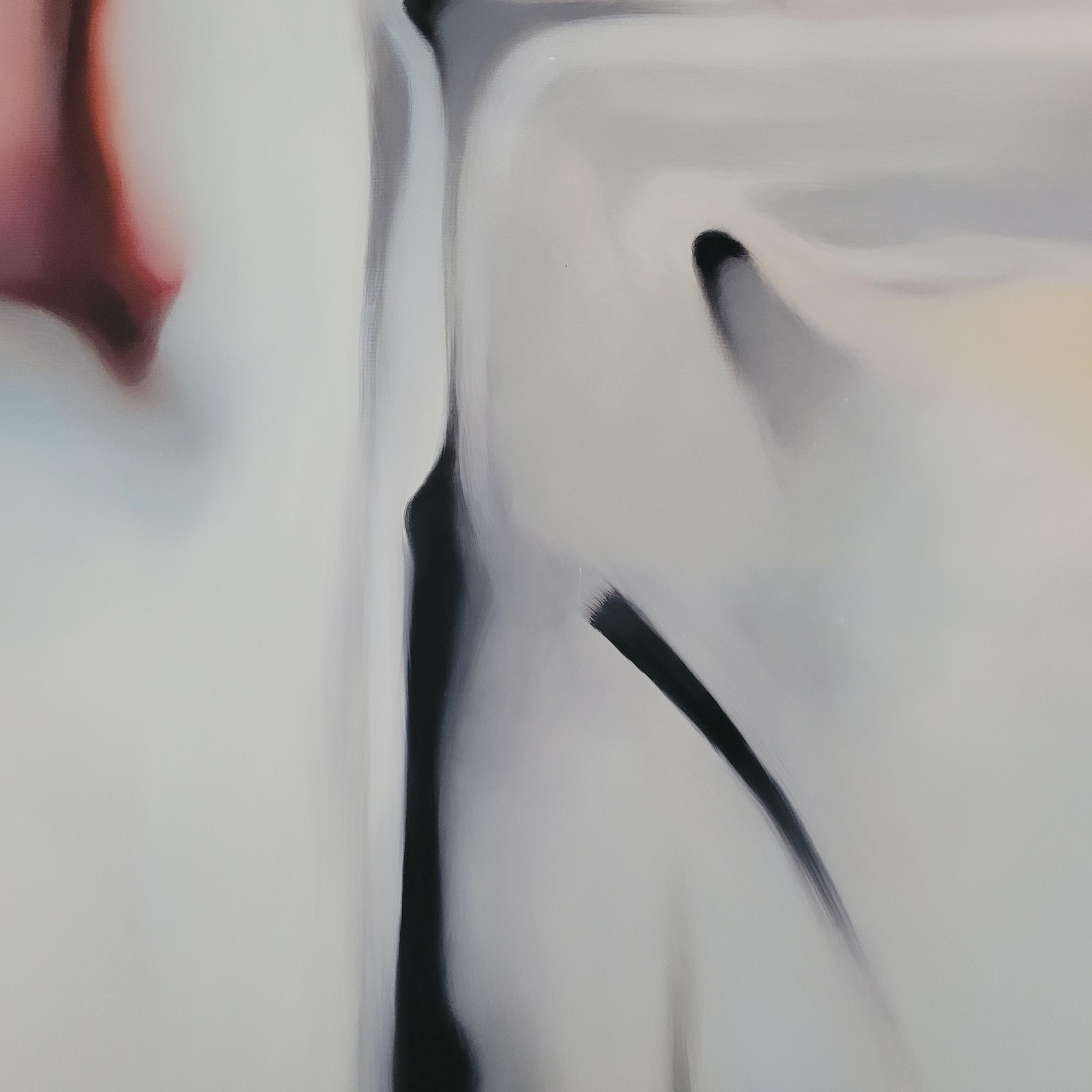Senza titolo. Quadro astratto a olio contemporaneo di un giovane artista polacco, formato grande in vendita 6