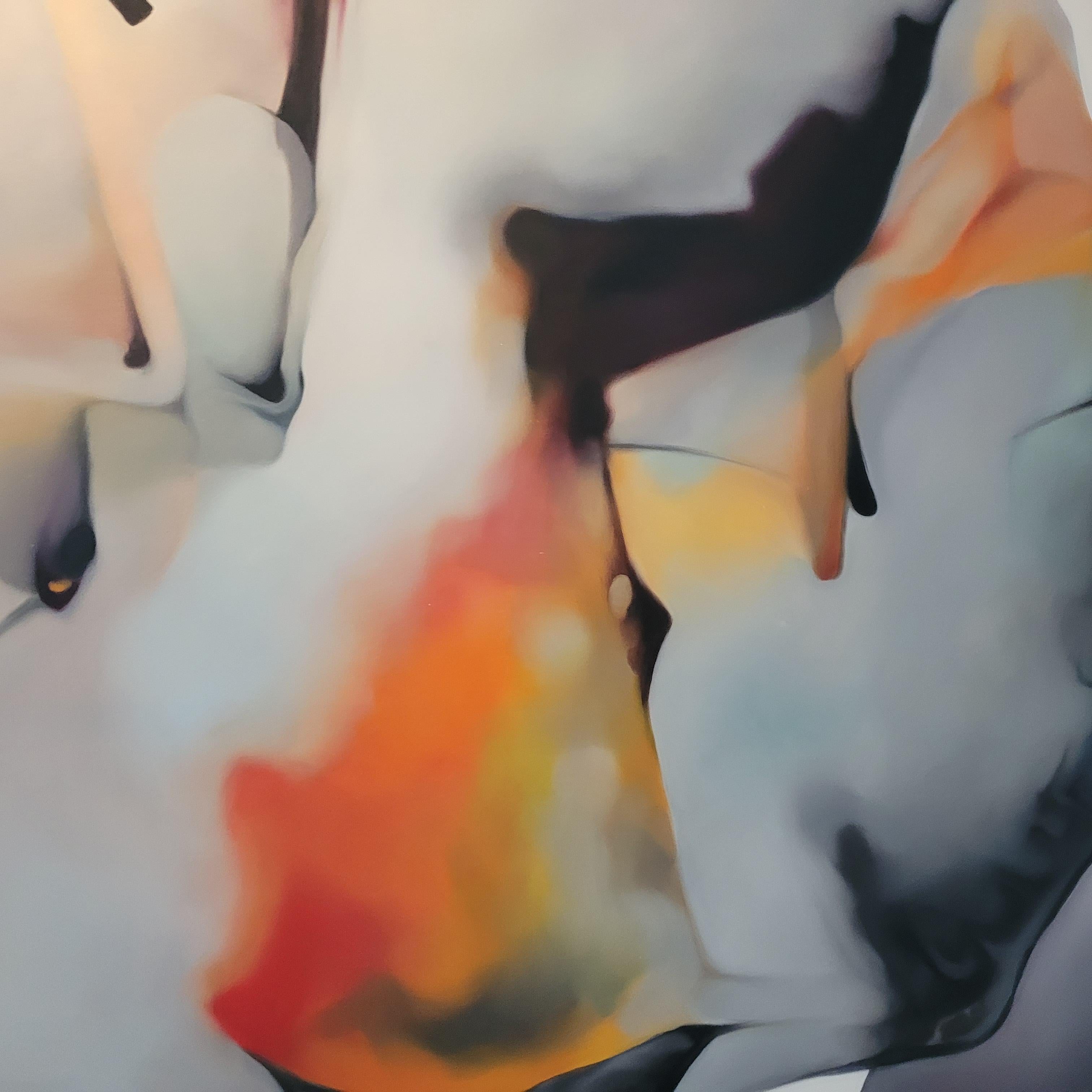 Senza titolo. Quadro astratto a olio contemporaneo di un giovane artista polacco, formato grande in vendita 2