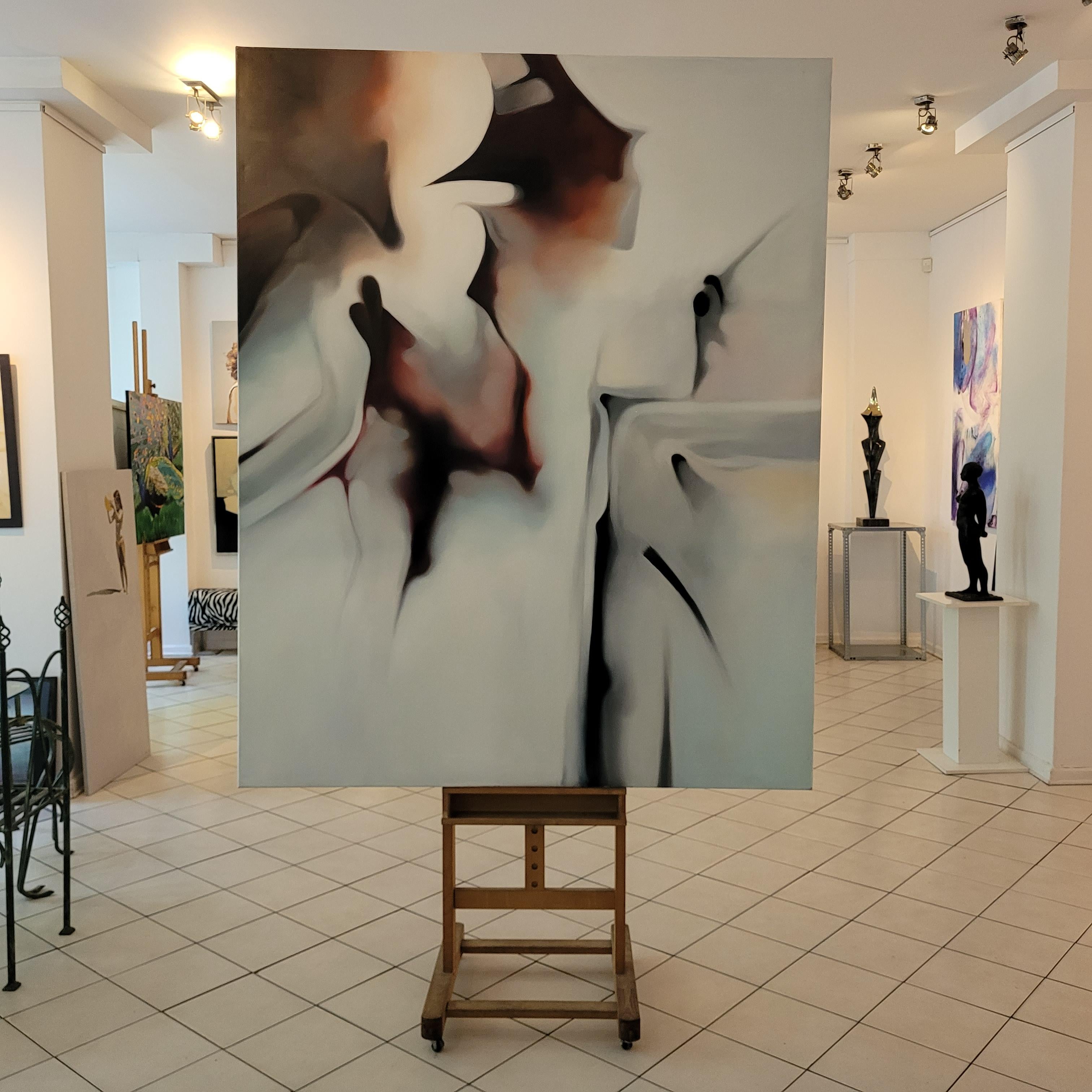 Senza titolo. Quadro astratto a olio contemporaneo di un giovane artista polacco, formato grande in vendita 2