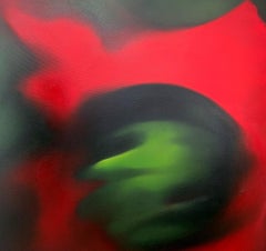 Unbetitelt. Zeitgenössisches abstraktes Ölgemälde eines jungen polnischen Künstlers