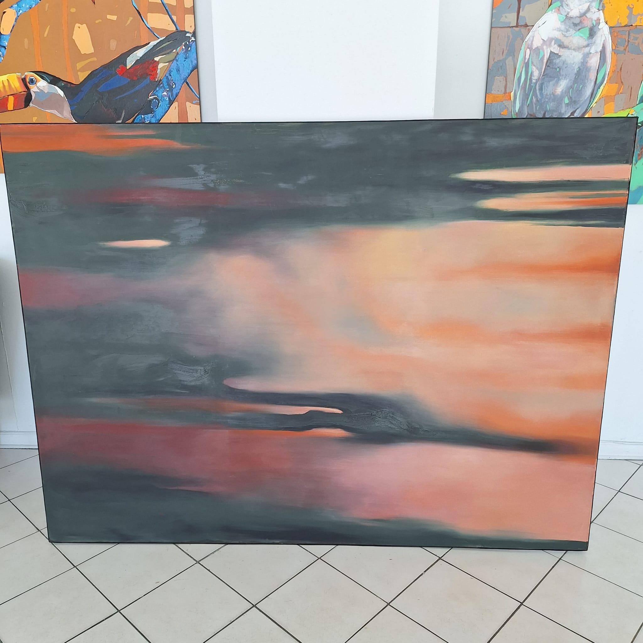 Unbetitelt. Zeitgenössisches abstraktes Ölgemälde eines jungen polnischen Künstlers im Angebot 4