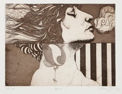 Blase, gravure et aquatinte surréaliste de Klaus Böttger