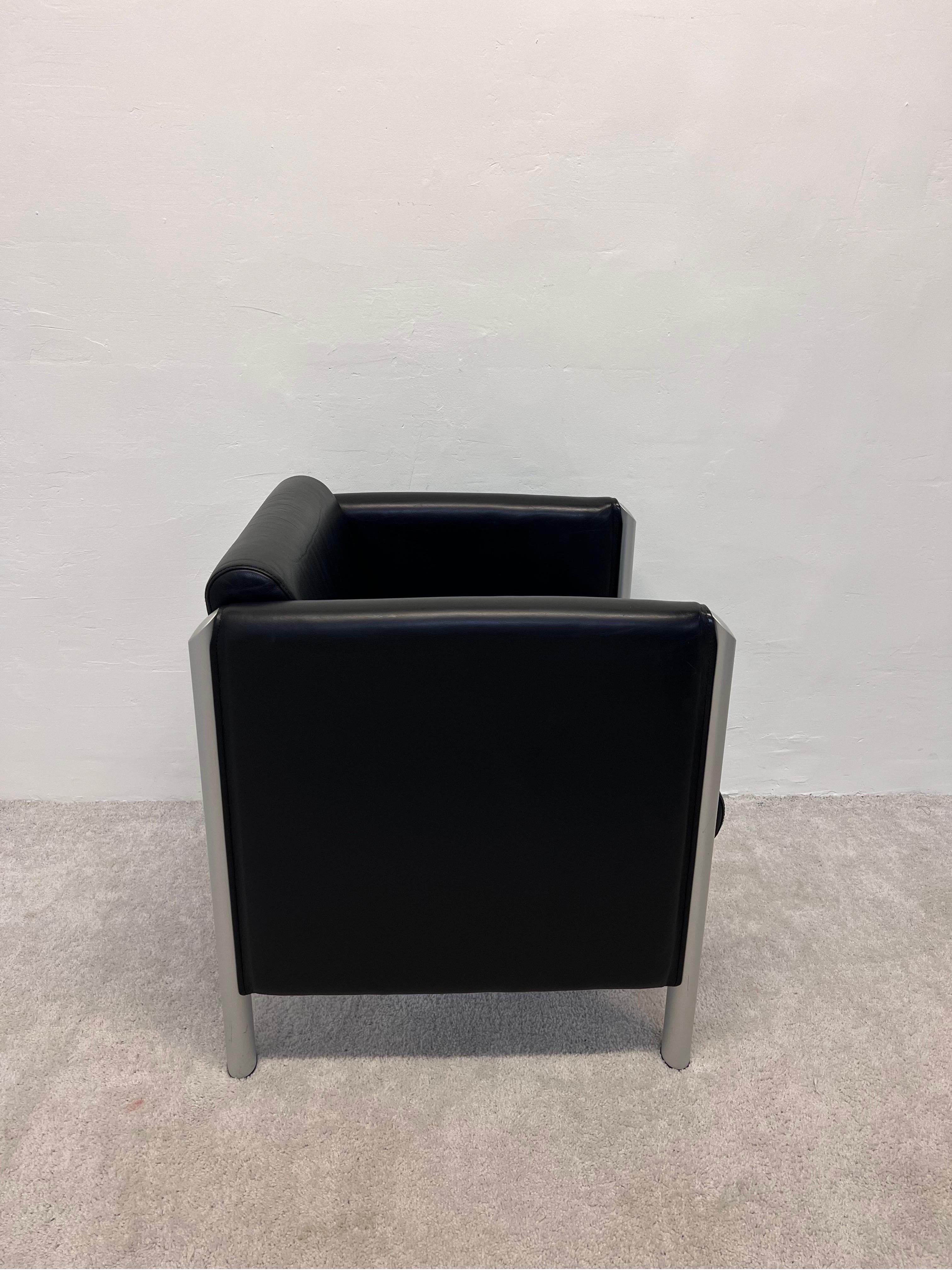 German Klaus Franck and Werner Sauer 830 Cubis Chairs for Wilkhahn, a Pair For Sale