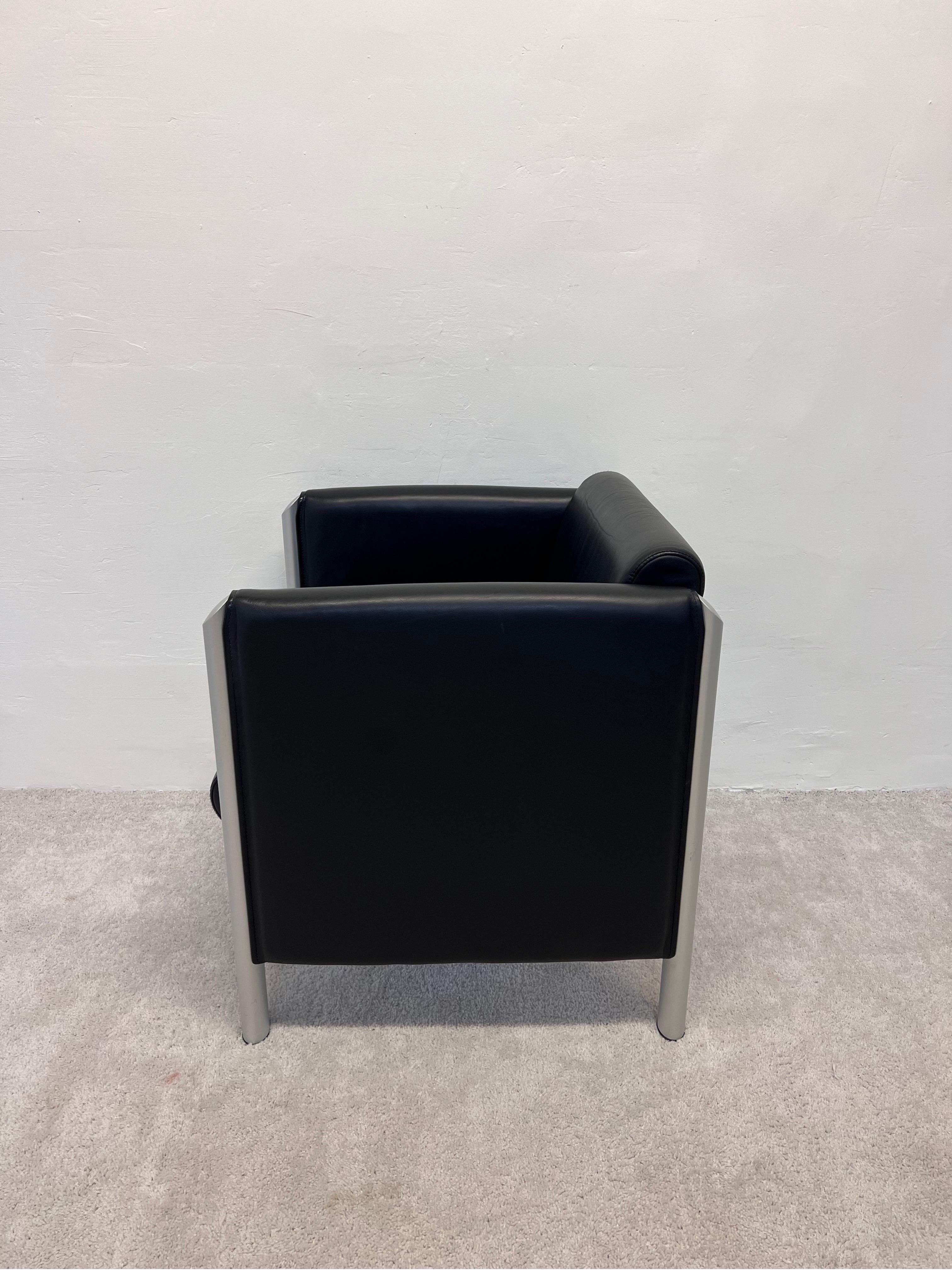 20th Century Klaus Franck and Werner Sauer 830 Cubis Chairs for Wilkhahn, a Pair For Sale