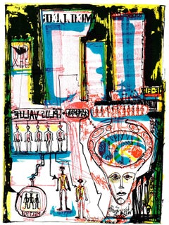1967 Klaus Geissler 'Plus Value' Contemporary Multicolor Lithograph