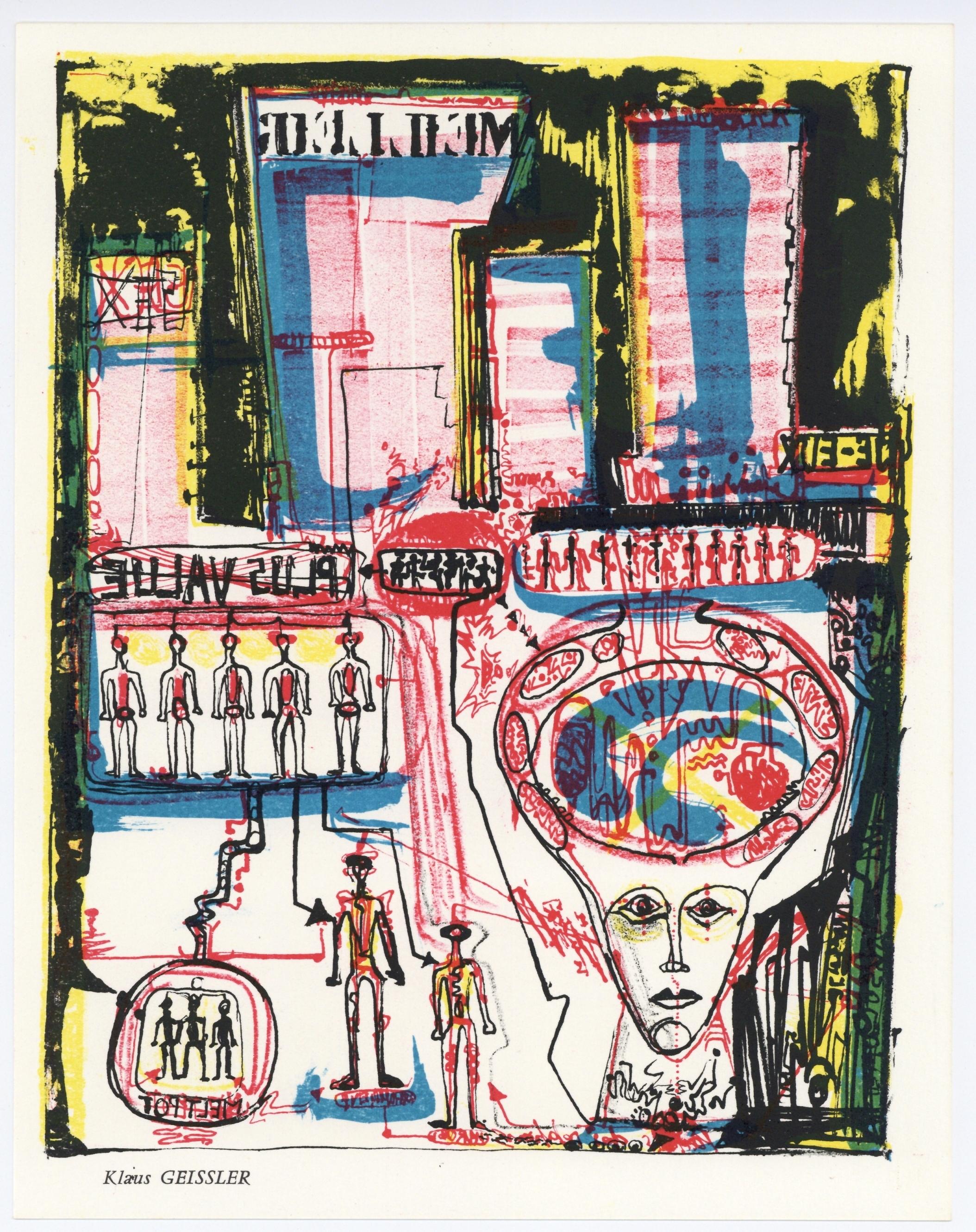 Klaus Geissler Figurative Print - original lithograph