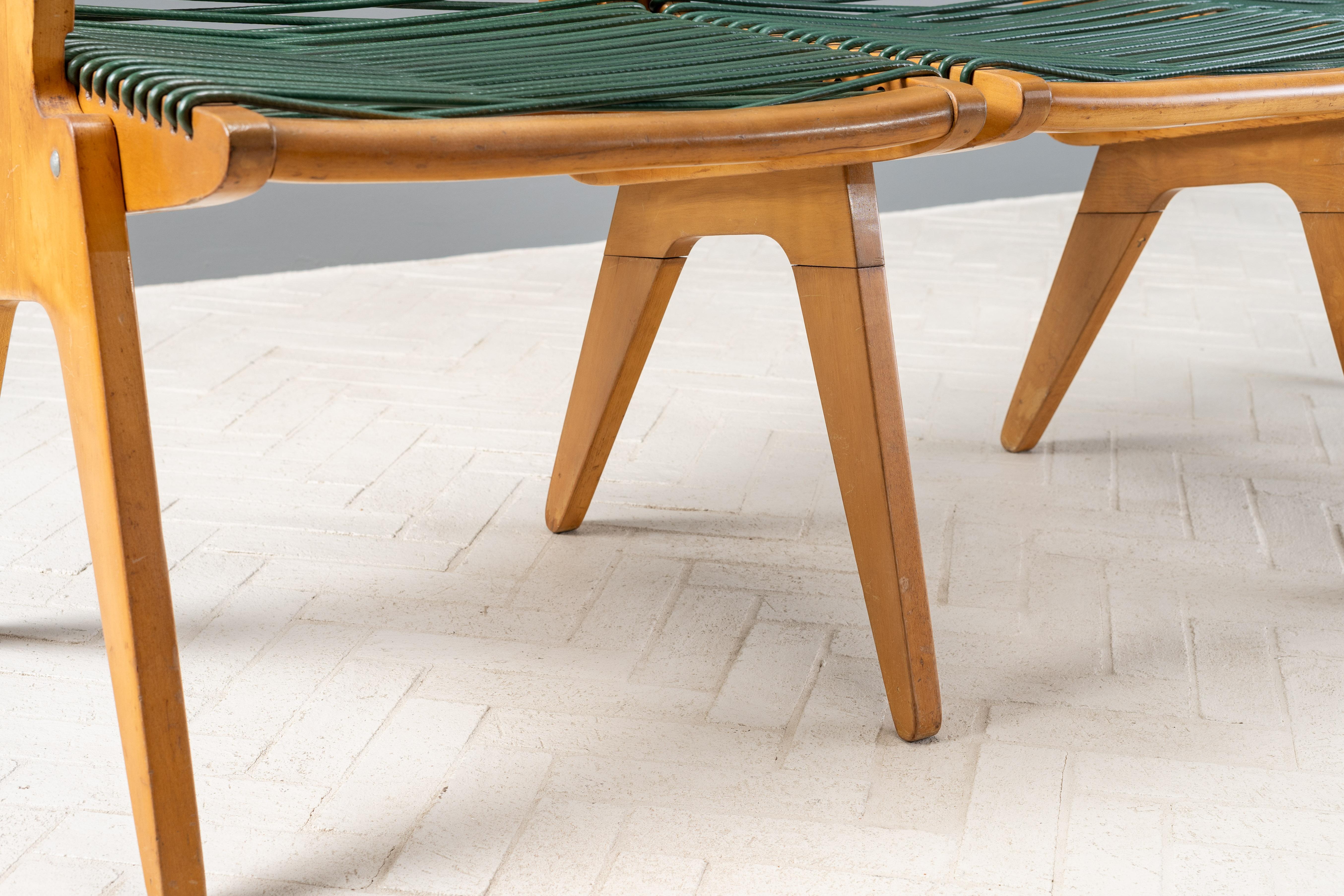 Klaus Grabe 3-Seat Corded Bench In Good Condition For Sale In Cambridge, US