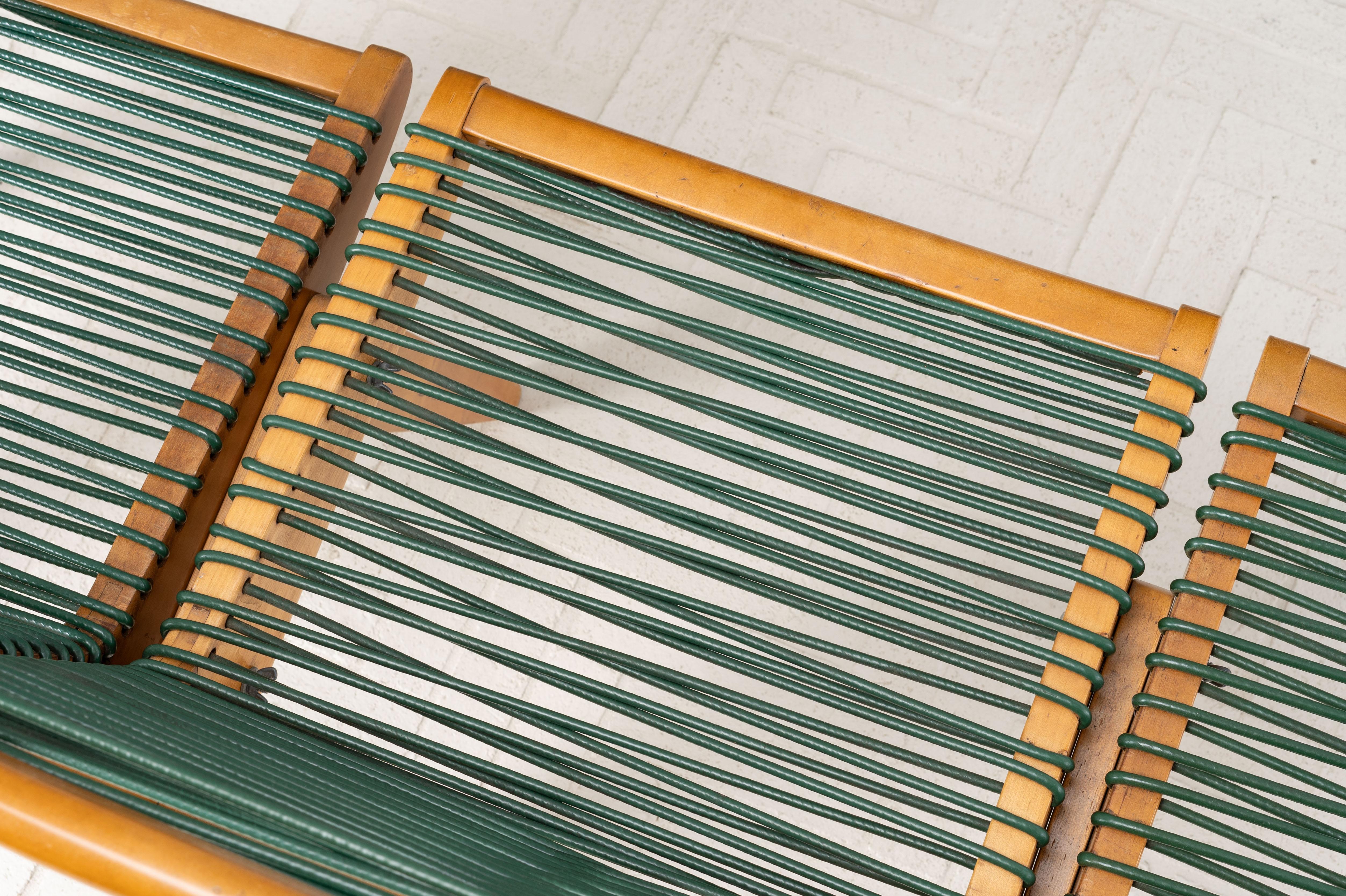 Mid-20th Century Klaus Grabe 3-Seat Corded Bench For Sale
