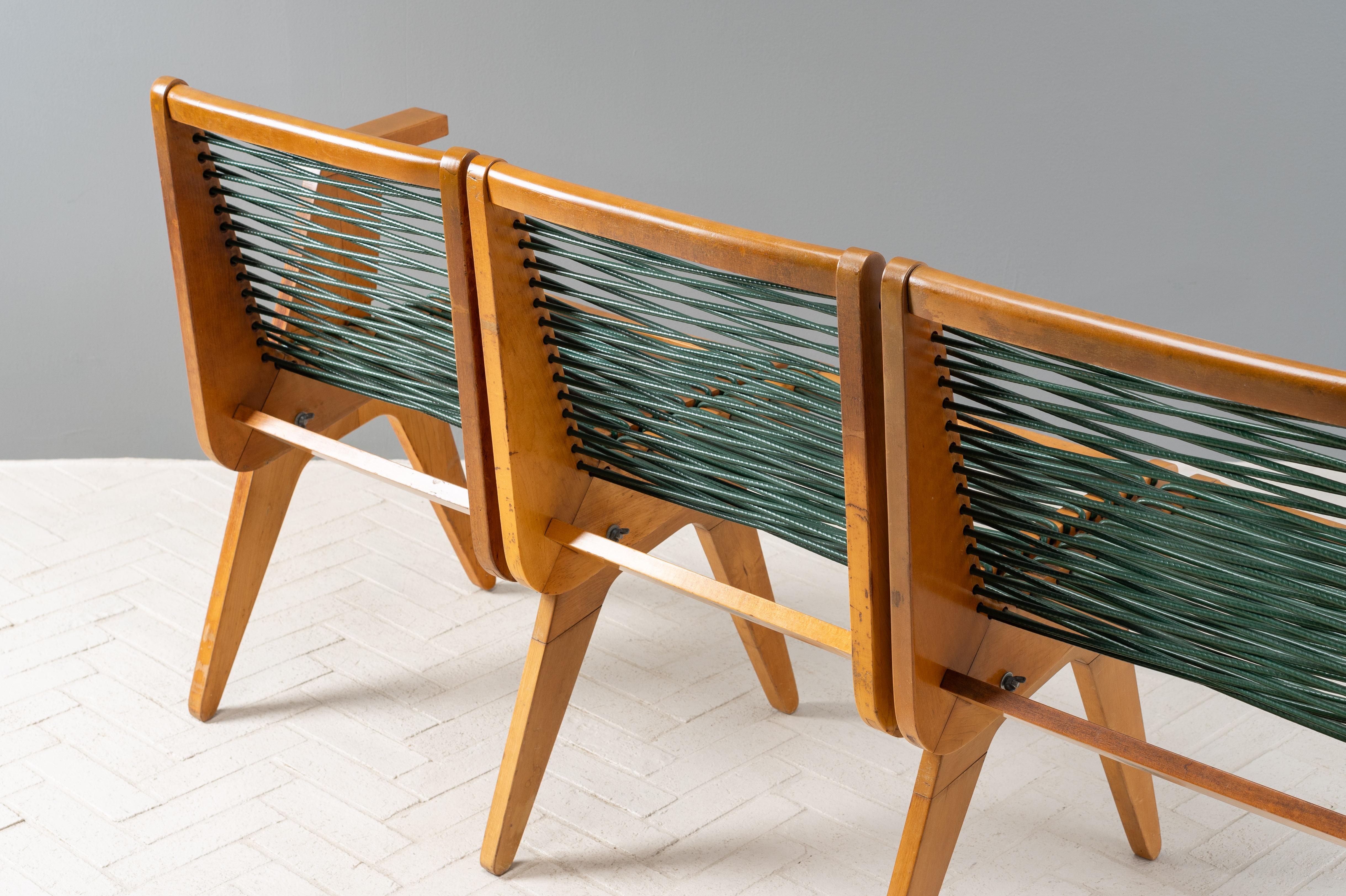 Klaus Grabe 3-Seat Corded Bench For Sale 1