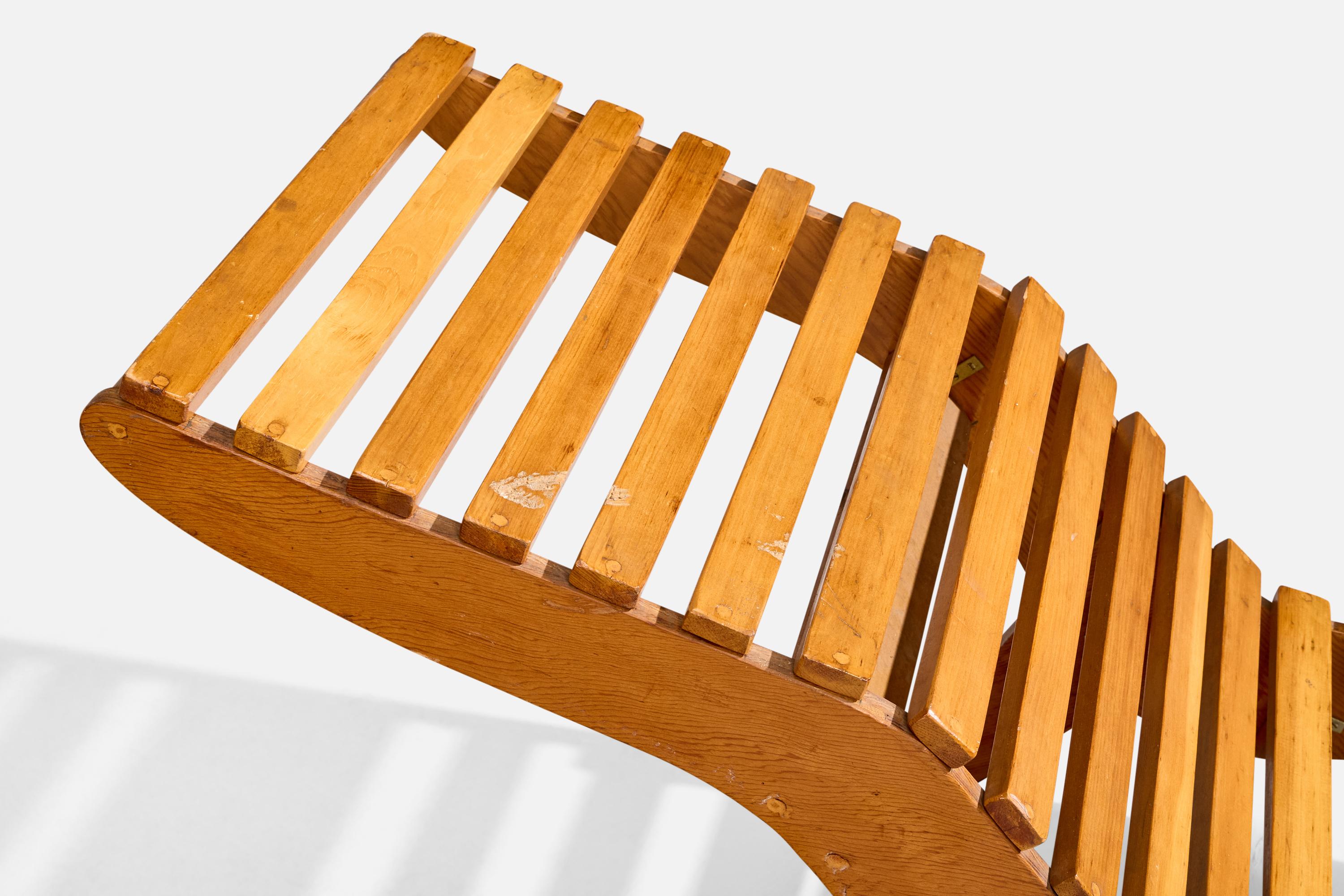 Klaus Grabe, Chaise Longue, Wood, USA, anni '50 in vendita 3