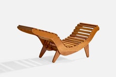 Klaus Grabe, Chaise Longue, Wood, USA, 1950s