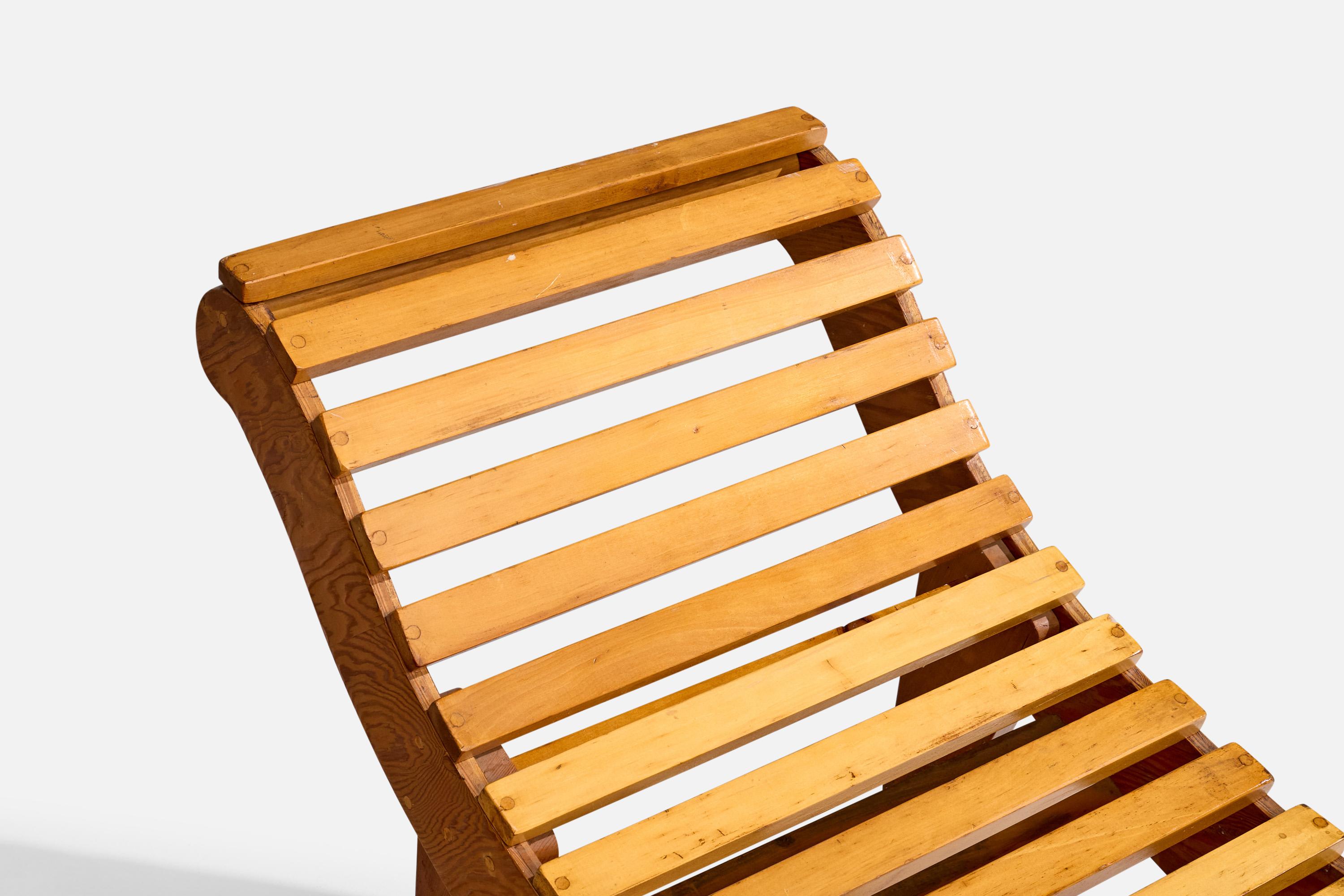 Legno Klaus Grabe, Chaise Longue, Wood, USA, anni '50 in vendita