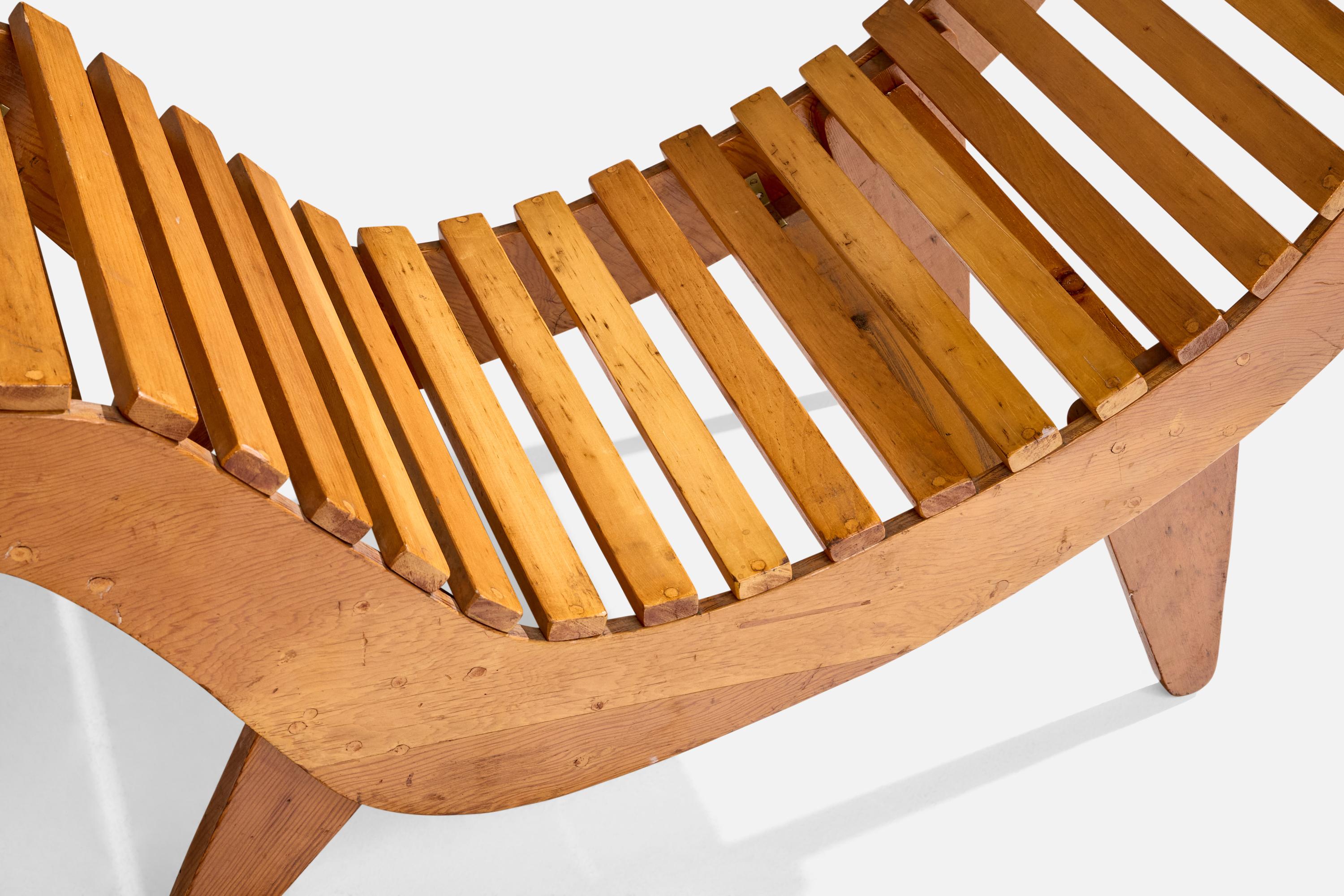 Klaus Grabe, Chaise Longue, Wood, USA, anni '50 in vendita 1