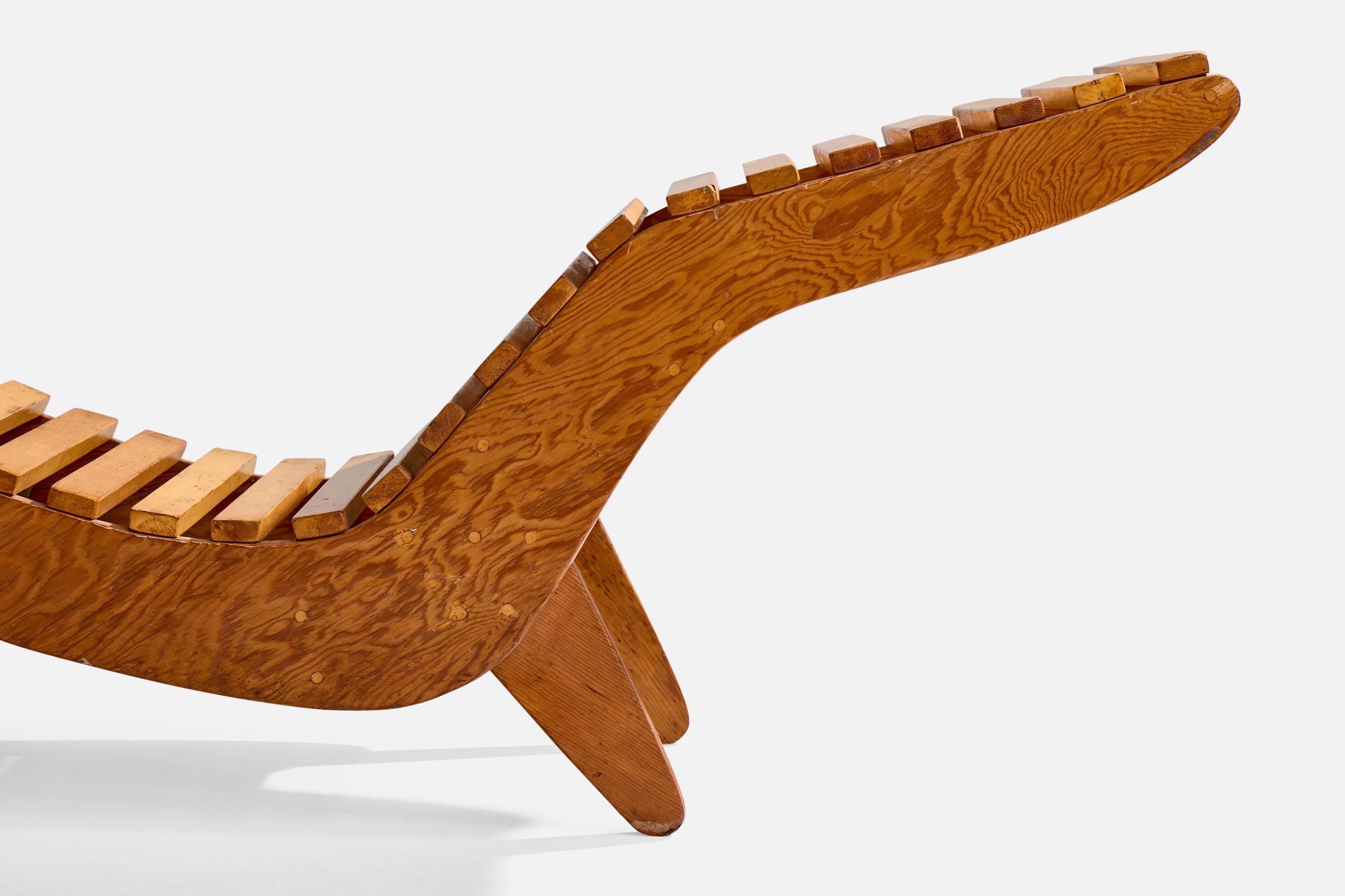 Klaus Grabe, Chaise Longue, Wood, USA, anni '50 in vendita 2