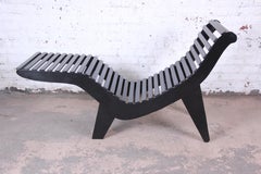 Klaus Grabe Contoured Chaise Lounge Chair, Newly Ebonized