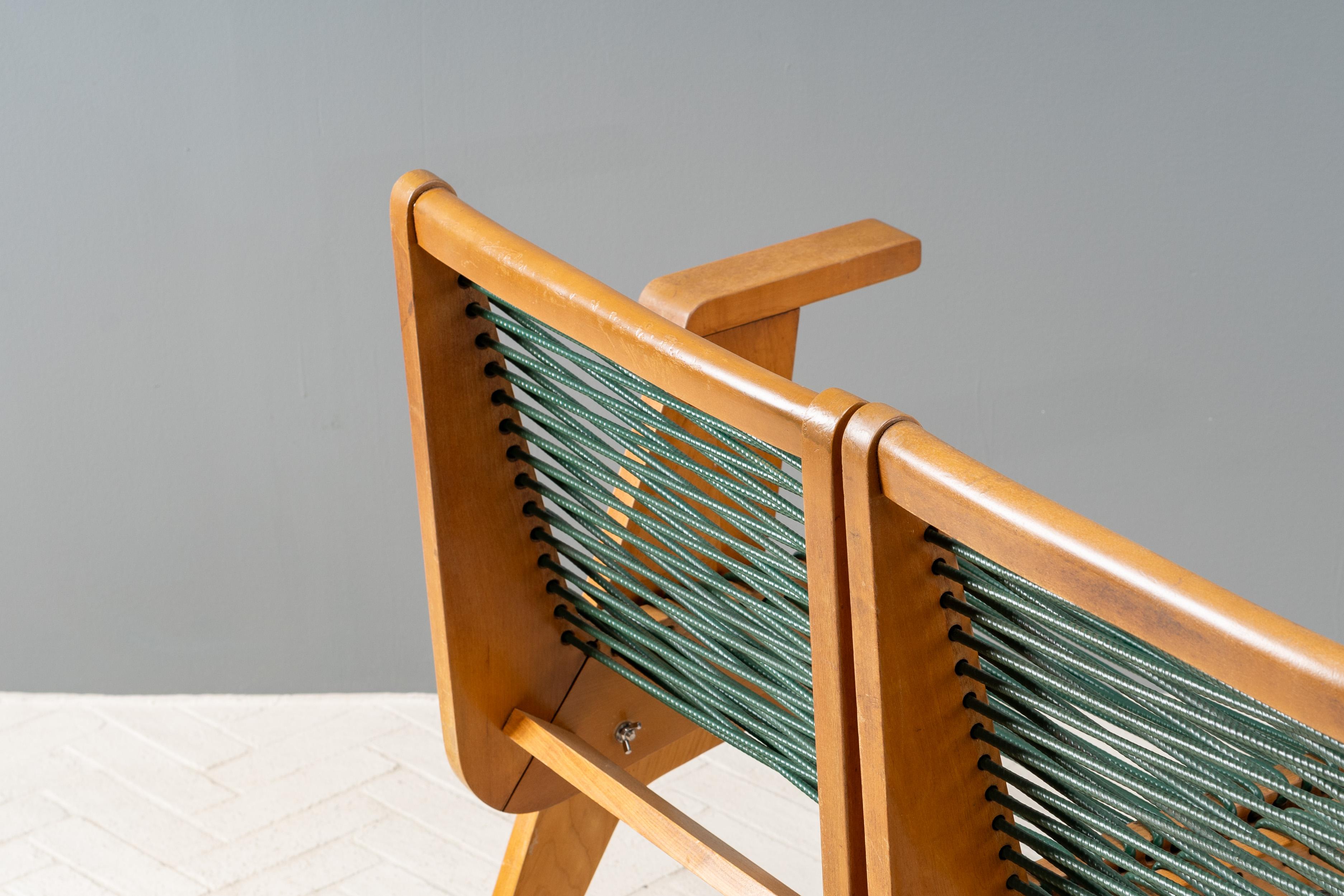 Klaus Grabe Corded 2-Seat Bench For Sale 4