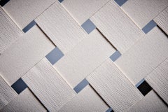 Klaus Grabe Lounge Chair with white cotton webbing and black frame